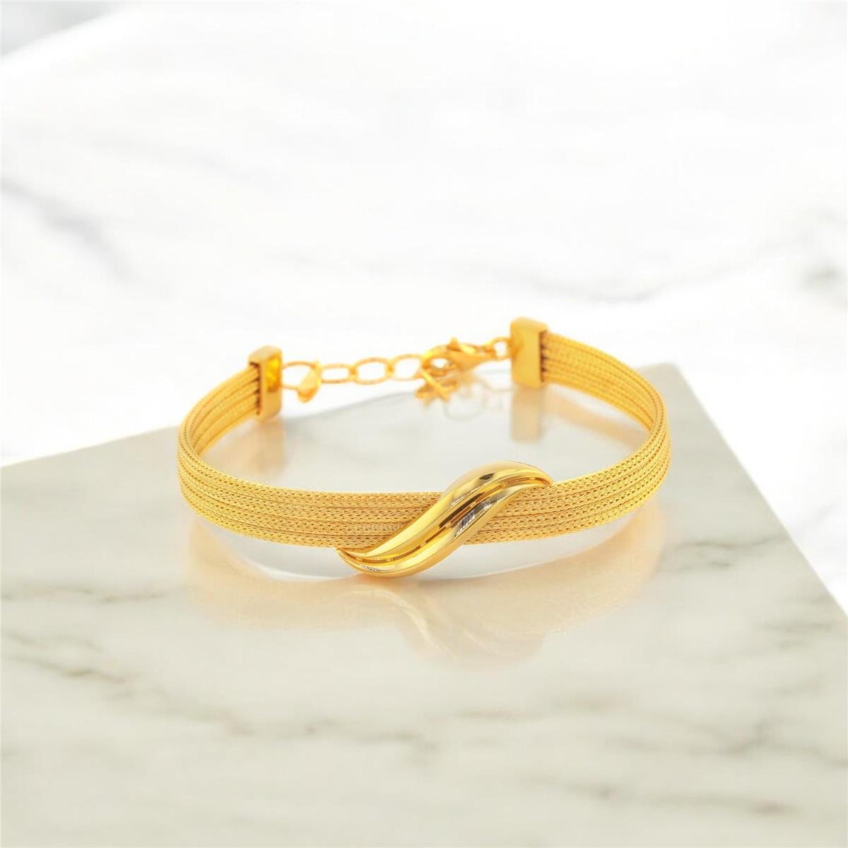 22 Ayar Altın Tasarım Bileklik  -  0182199