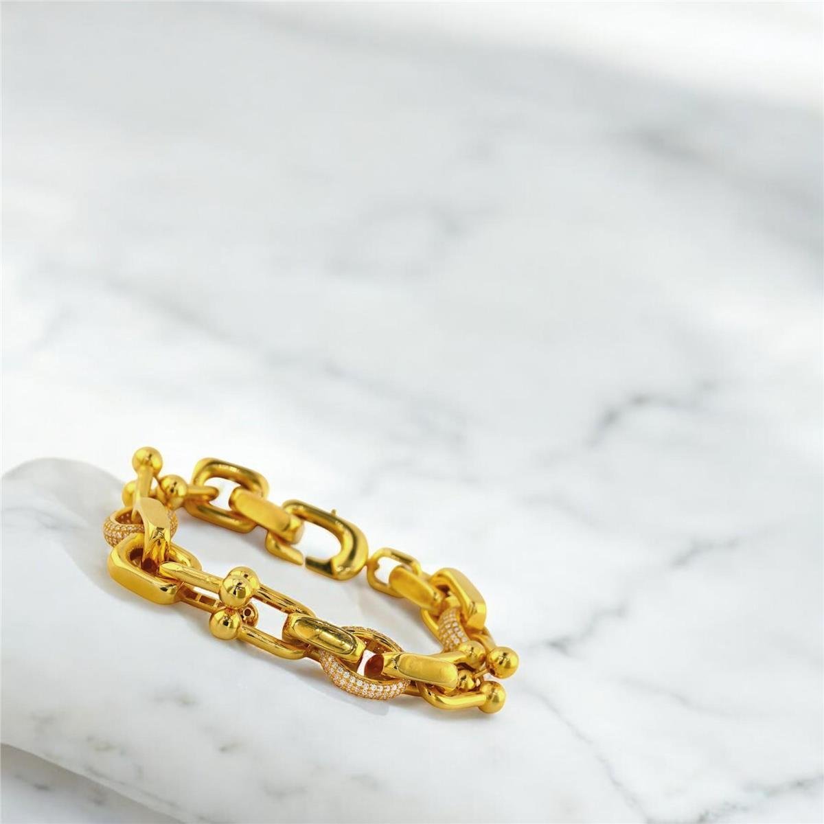 22 Ayar Altın Tasarım Bileklik  -  0192075