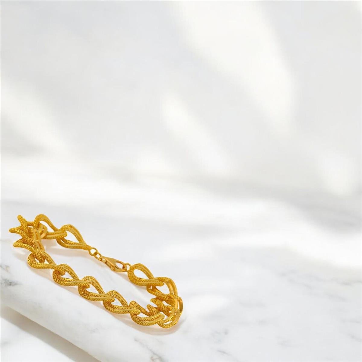 22 Ayar Altın Tasarım Bileklik  -  0192925