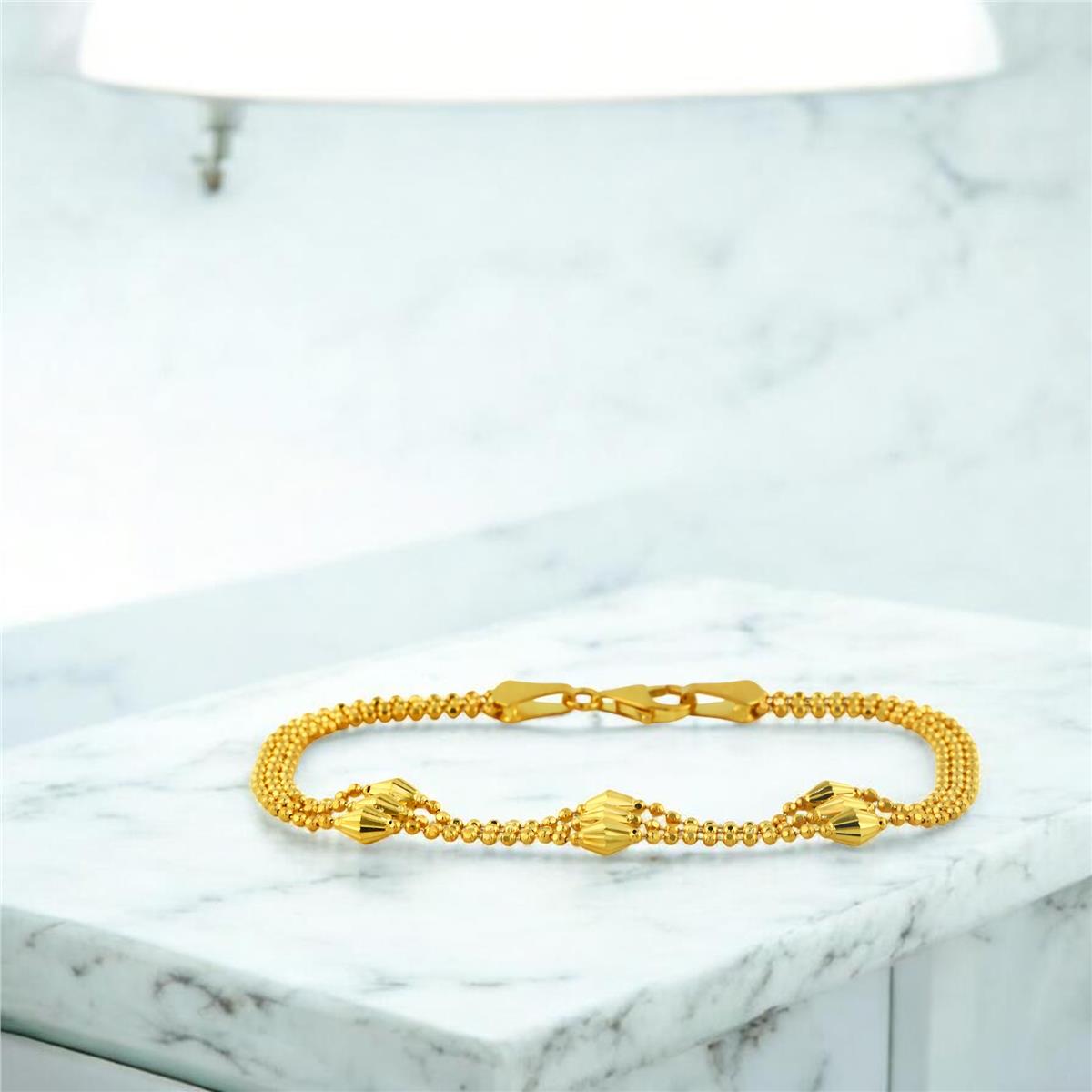 22 Ayar Altın Tasarım Bileklik  -  0201825