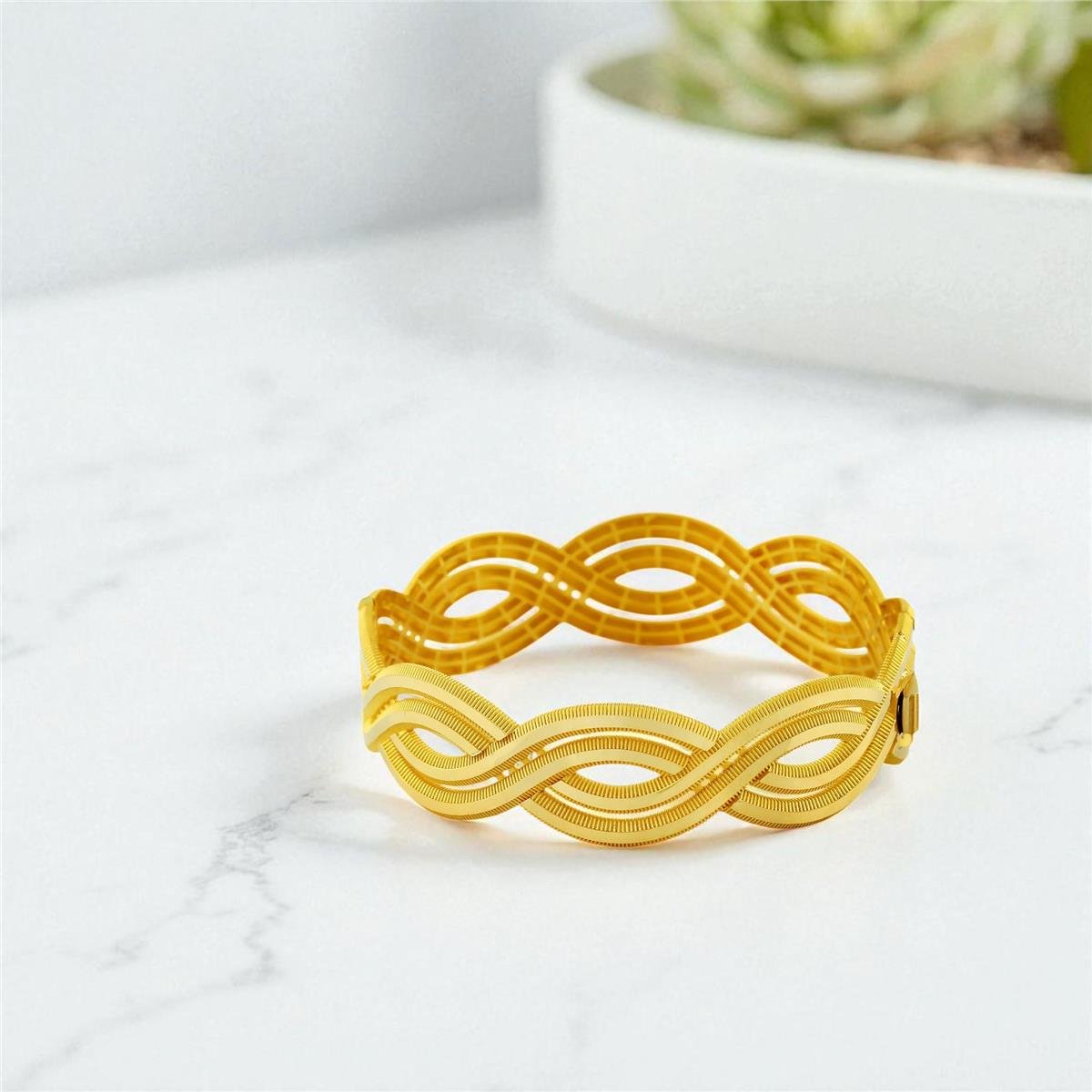 22 Ayar Altın Tasarım Bilezik  -  0199975