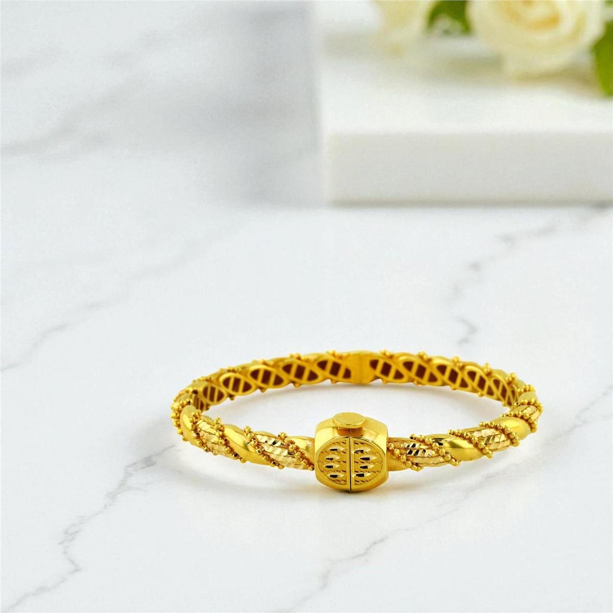 22 Ayar Altın Tasarım Bilezik  -  0199984