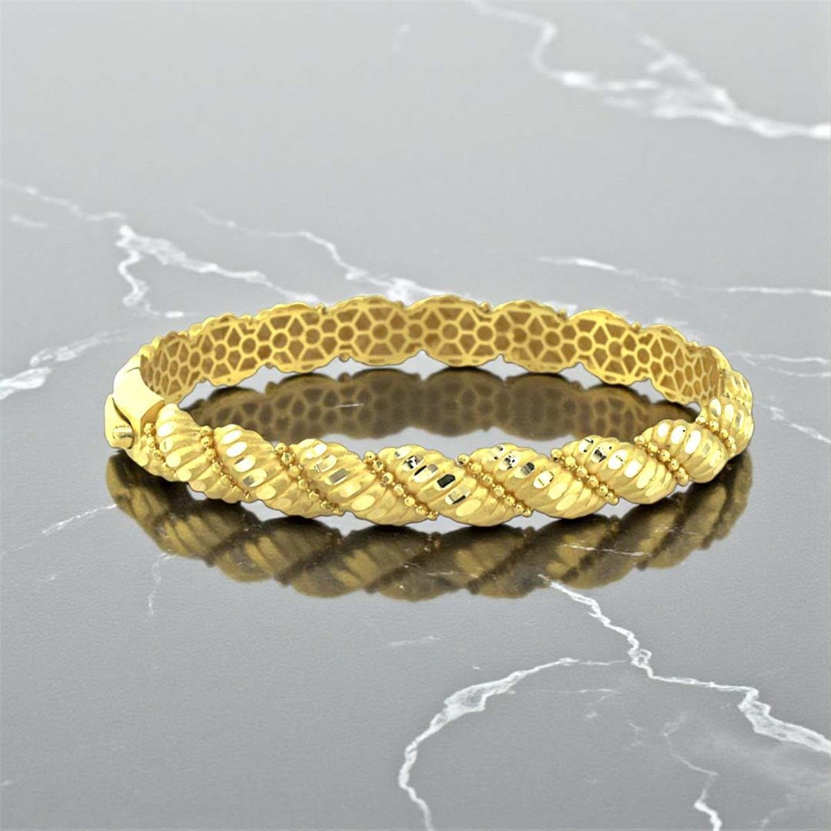 22 Ayar Altın Tasarım Bilezik  -  KY39642