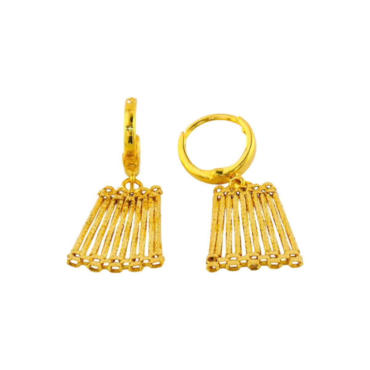 22 Ayar Altın Tasarım Küpe  -  0191759