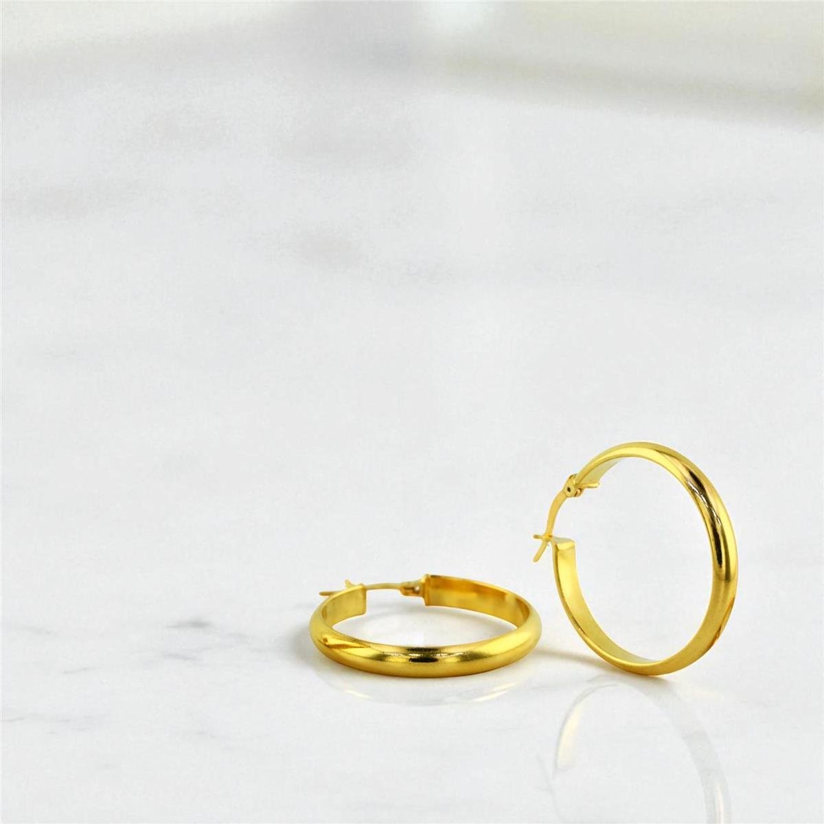 22 Ayar Altın Tasarım Küpe  -  0199691