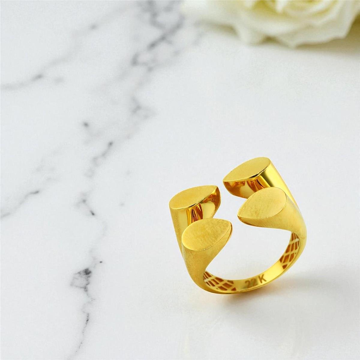 22 Ayar Altın Tasarım Yüzük  -  0199556