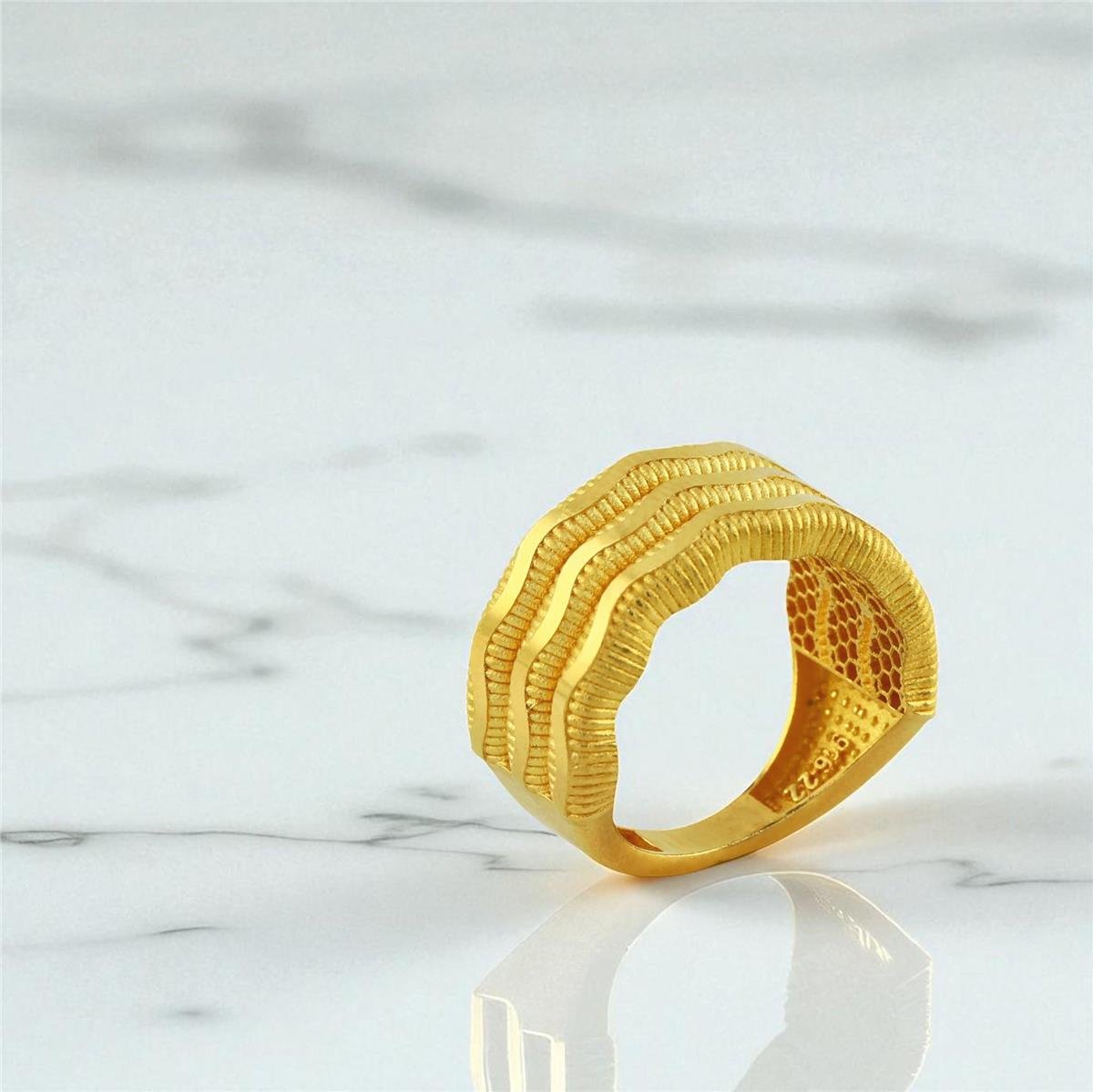 22 Ayar Altın Tasarım Yüzük  -  0199560