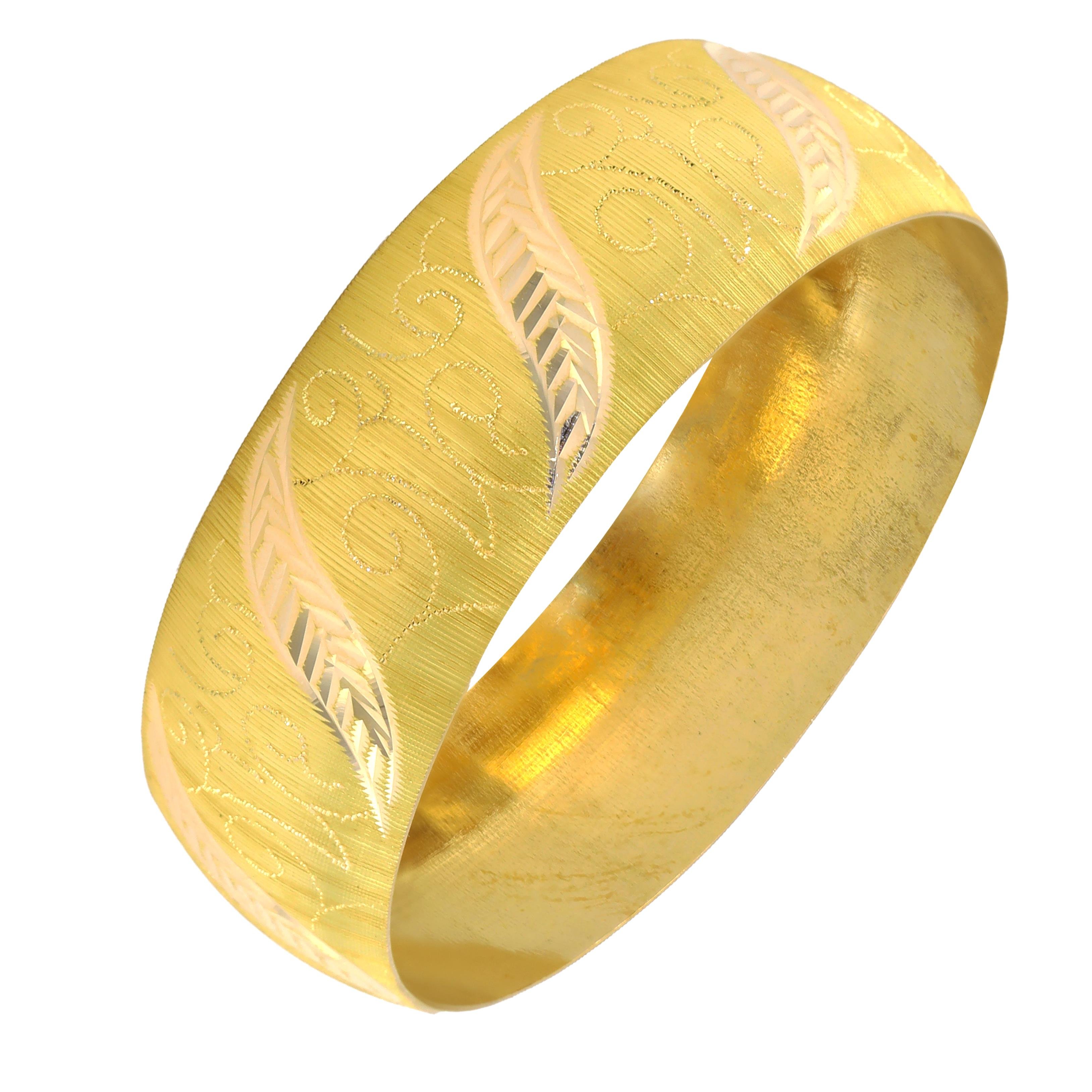 22 Ayar CNC Bilezik - YAPRAK-2500