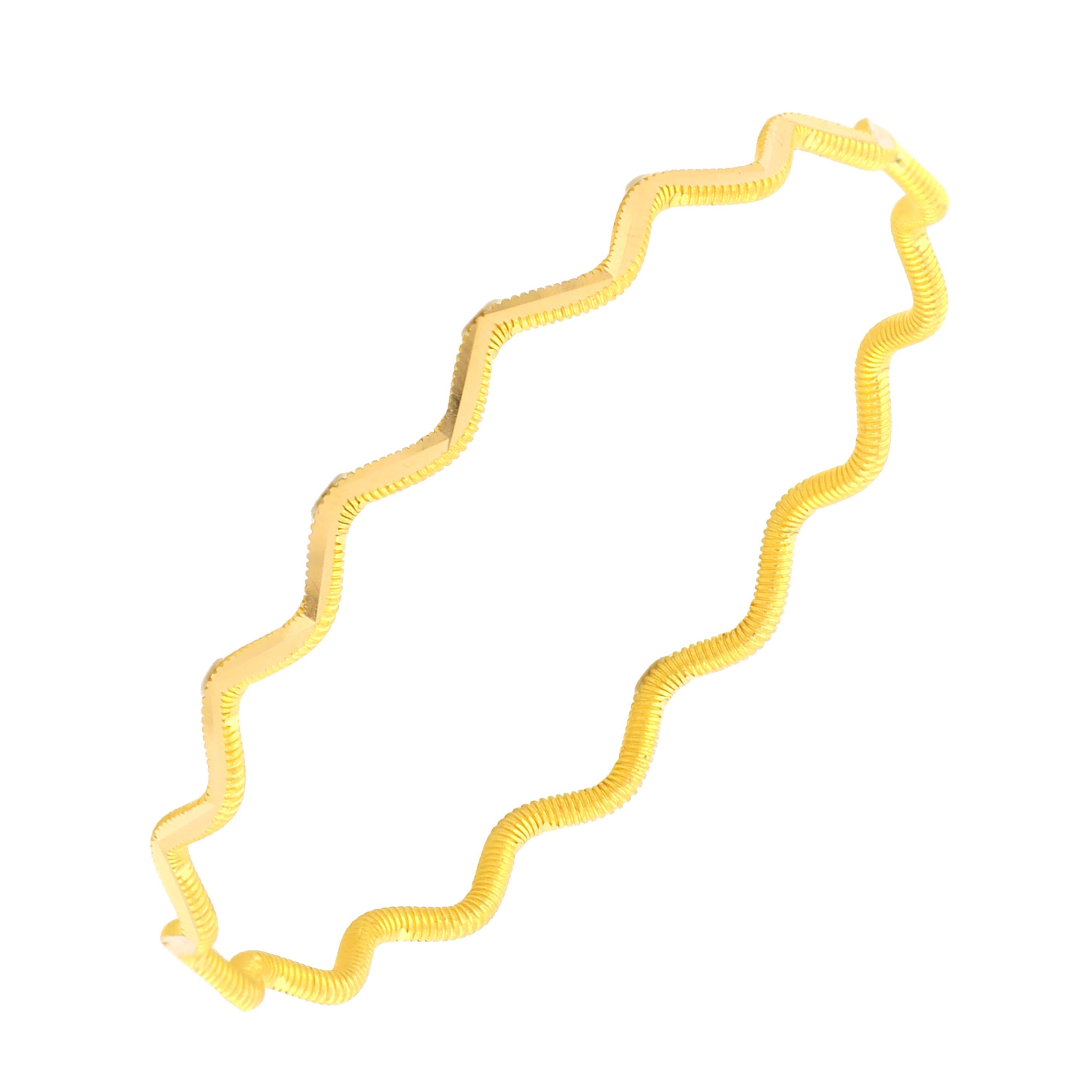22 Ayar Zigzag Bilezik - ZIG-1000