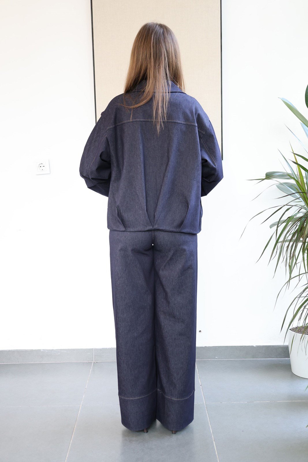 Denim  Bomber Ceket Pantolon Takım