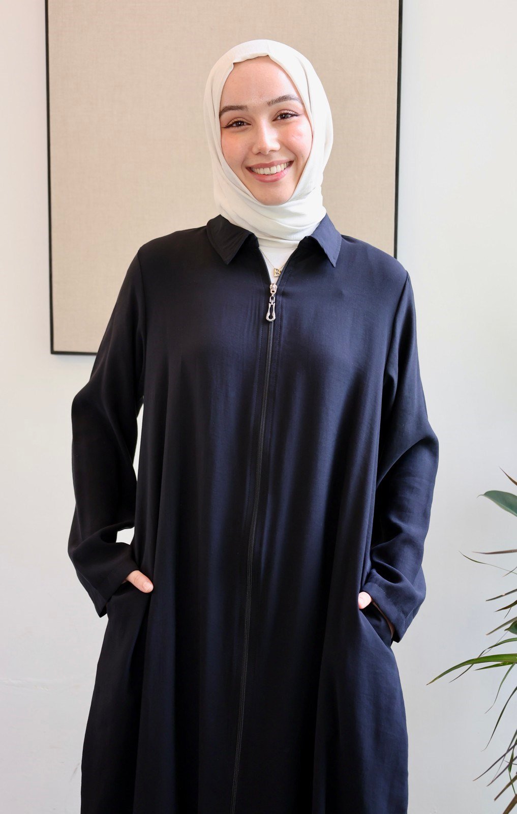 Giy Çık Kap Model Yırtmaç Detay - Siyah