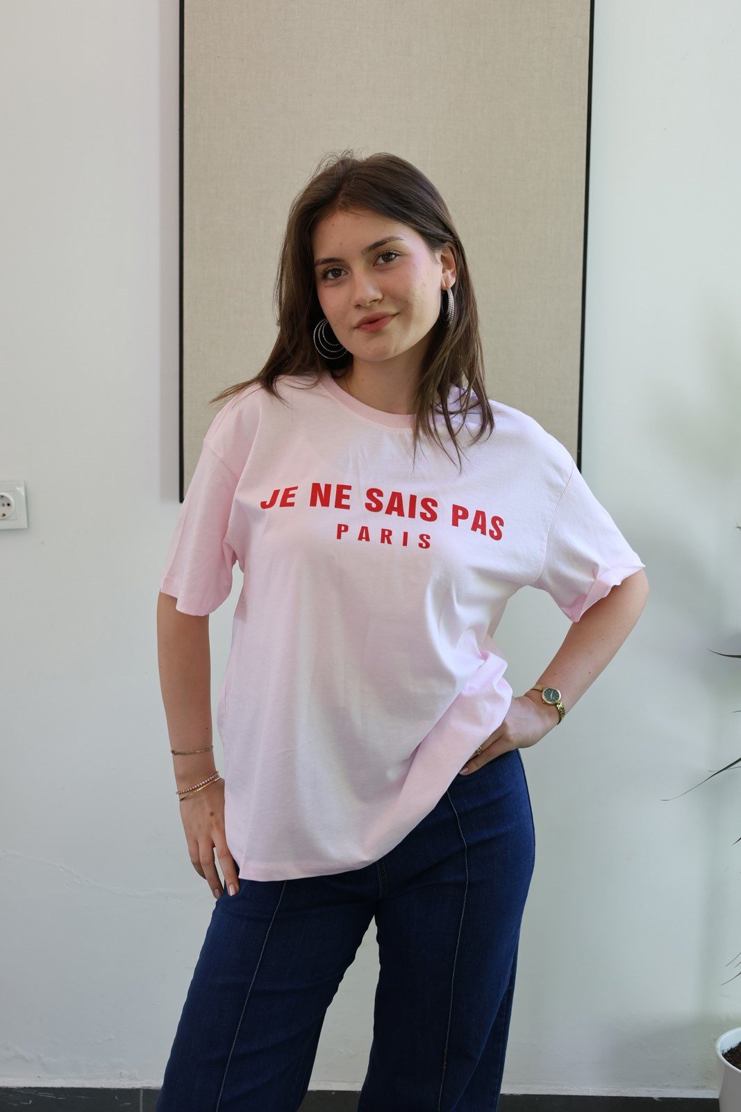 Je Ne Sais Pas Baskılı Tshirt