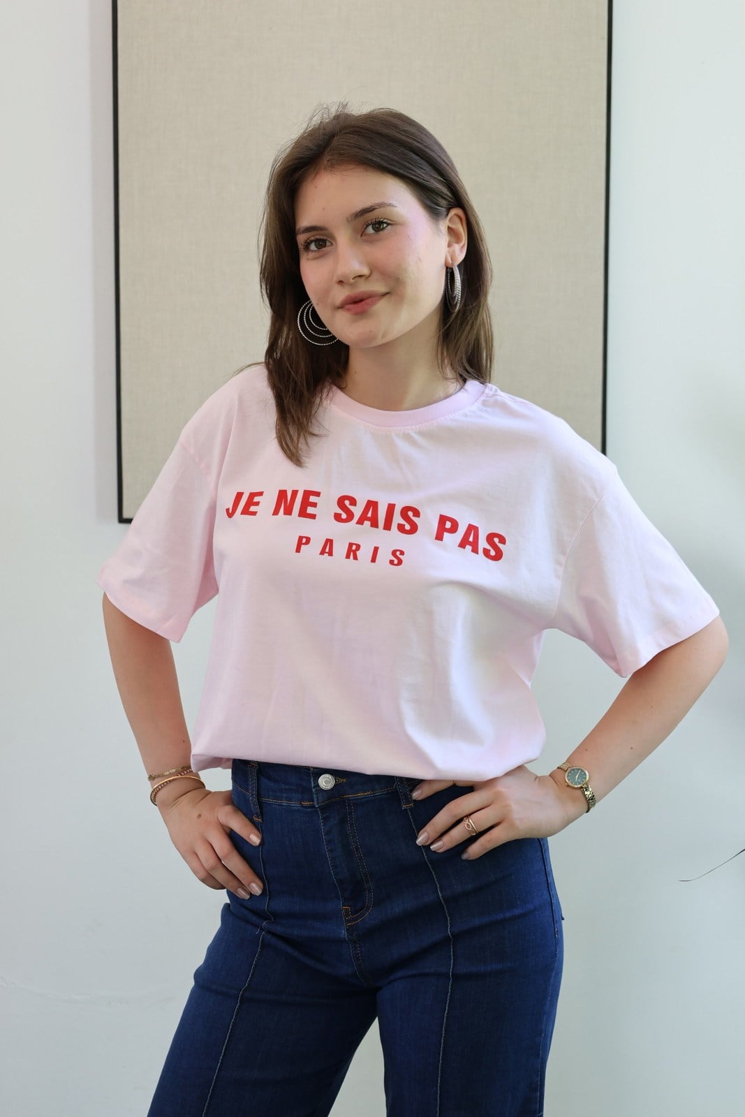 Je Ne Sais Pas Baskılı Tshirt