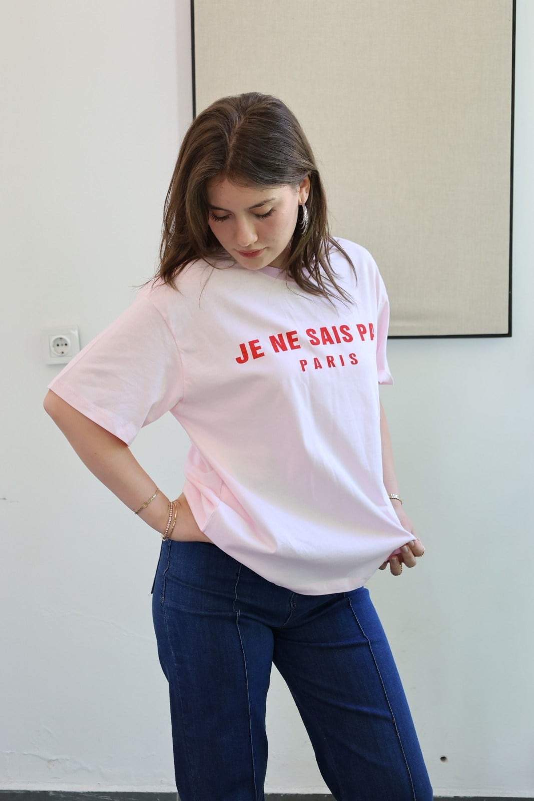 Je Ne Sais Pas Baskılı Tshirt