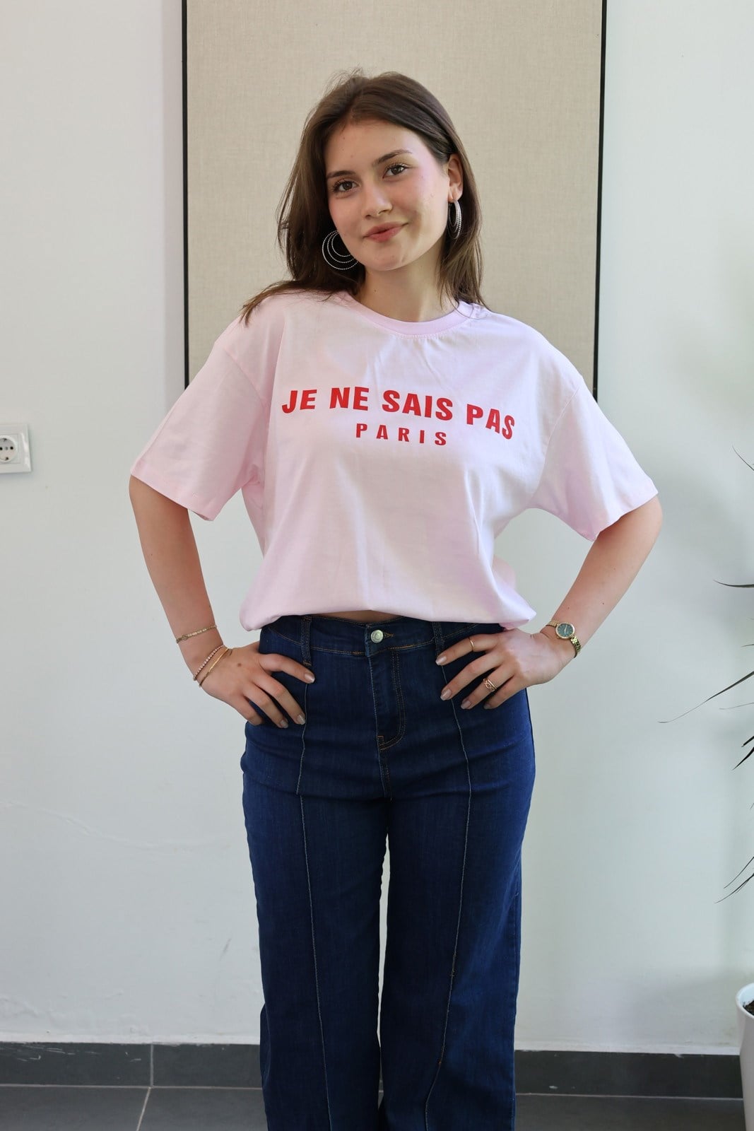 Je Ne Sais Pas Baskılı Tshirt