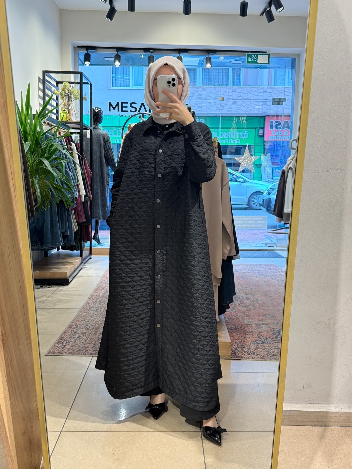 Kapitone Pardesü - Siyah