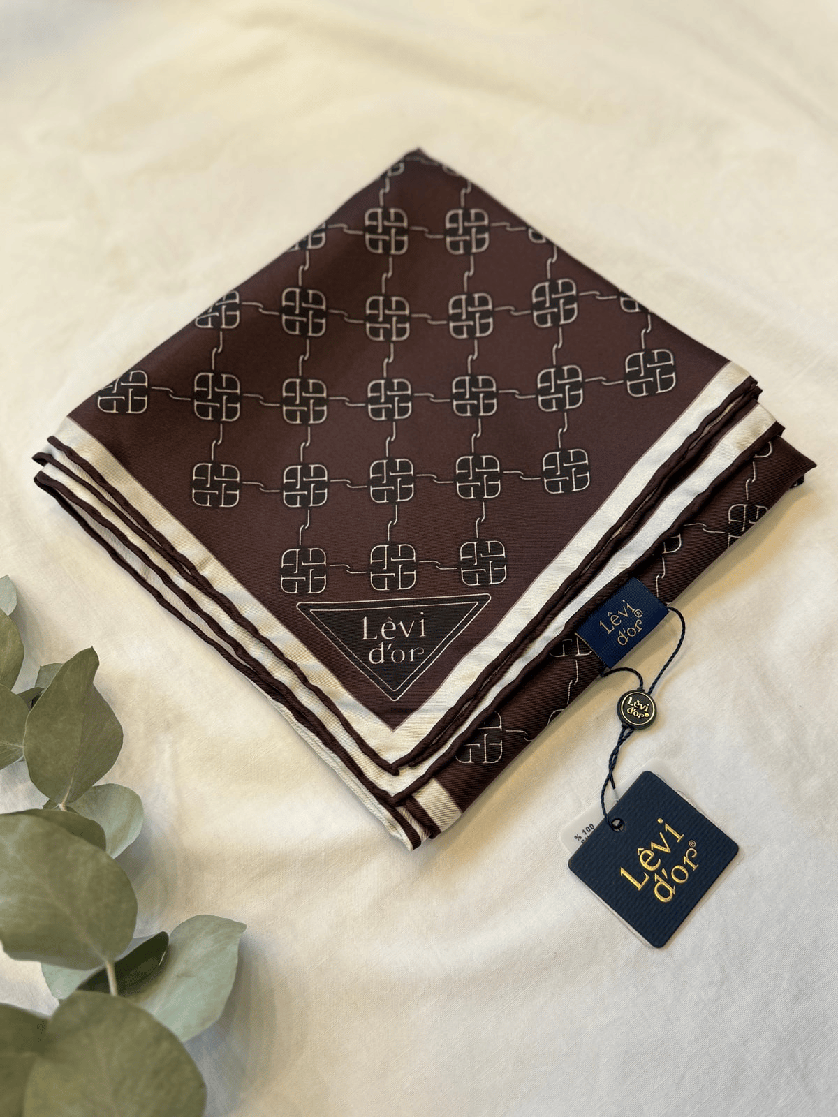 Levidor Twill İpek Eşarp - Acı Kahve