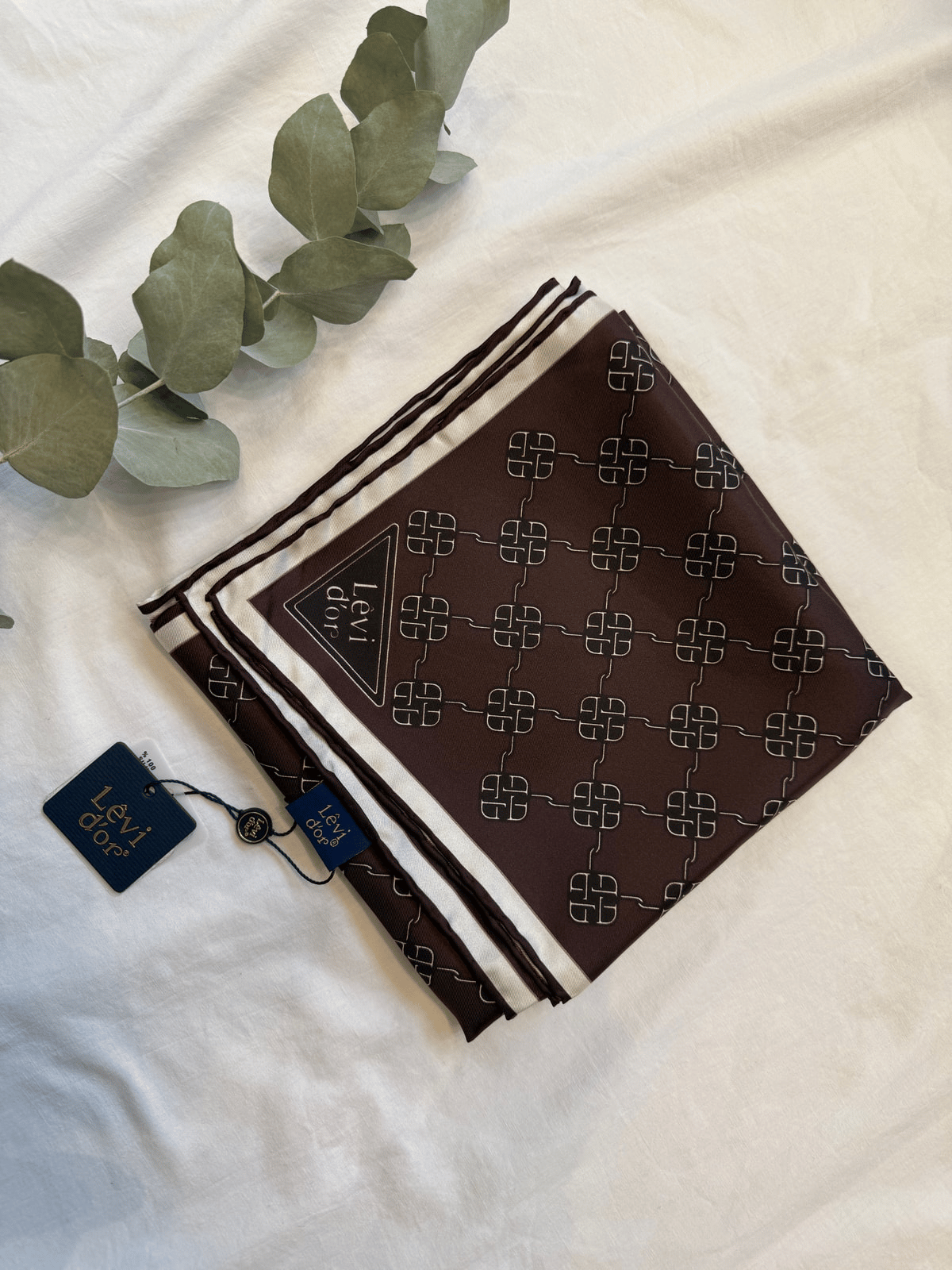 Levidor Twill İpek Eşarp - Acı Kahve