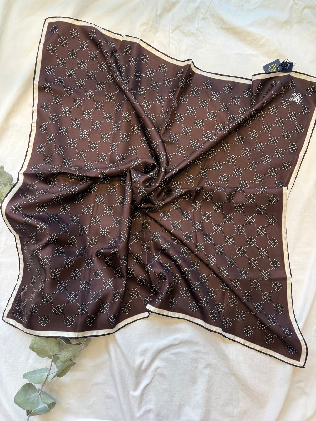 Levidor Twill İpek Eşarp - Acı Kahve