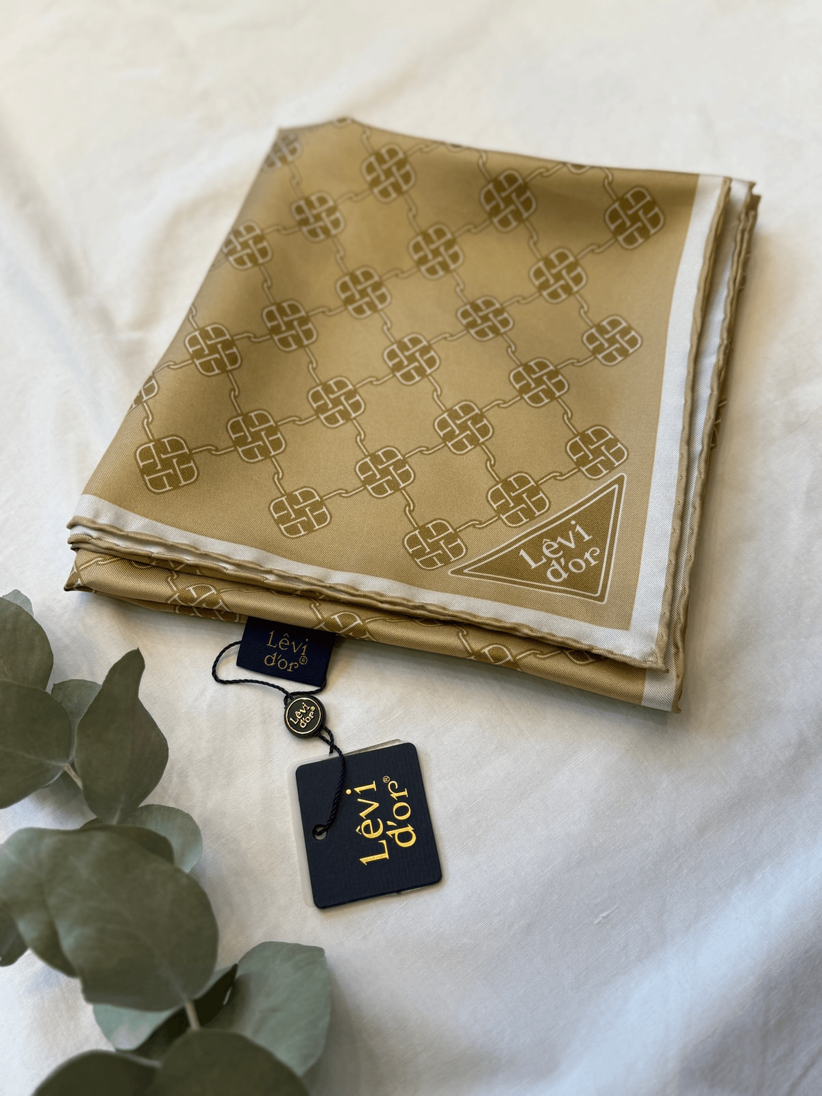 Levidor Twill İpek Eşarp - Gold