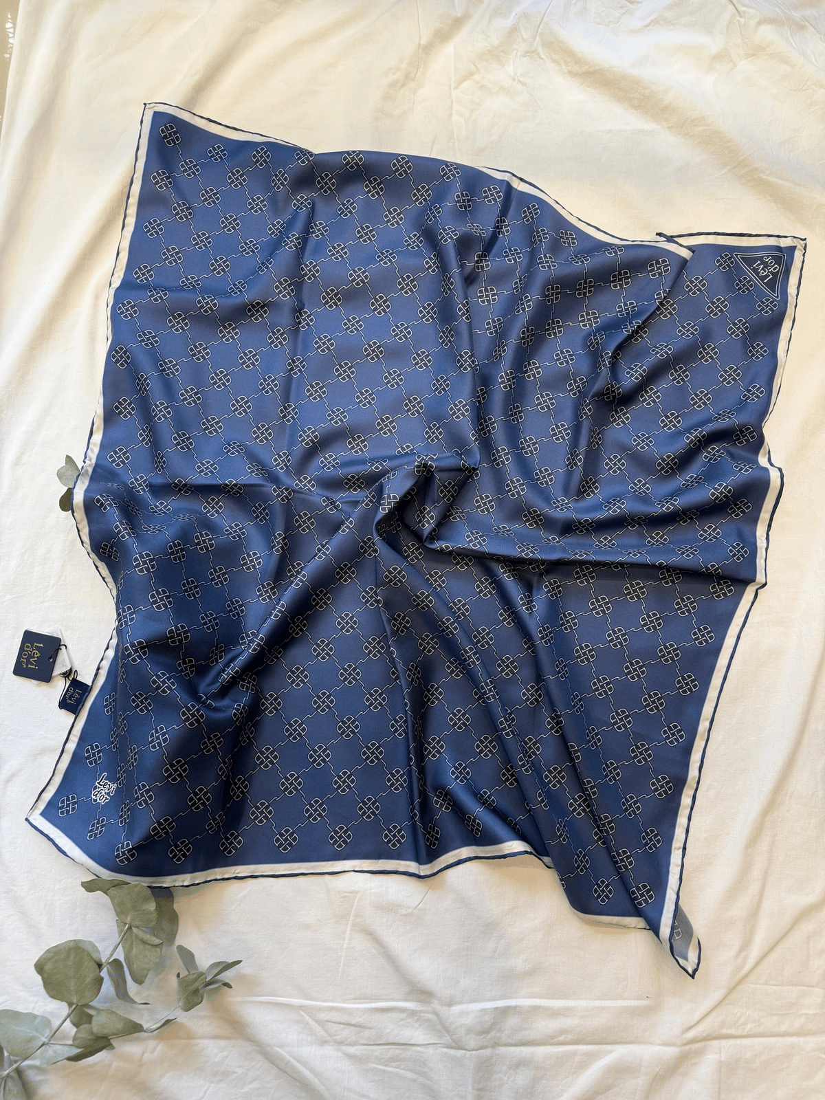 Levidor Twill İpek Eşarp - Mavi