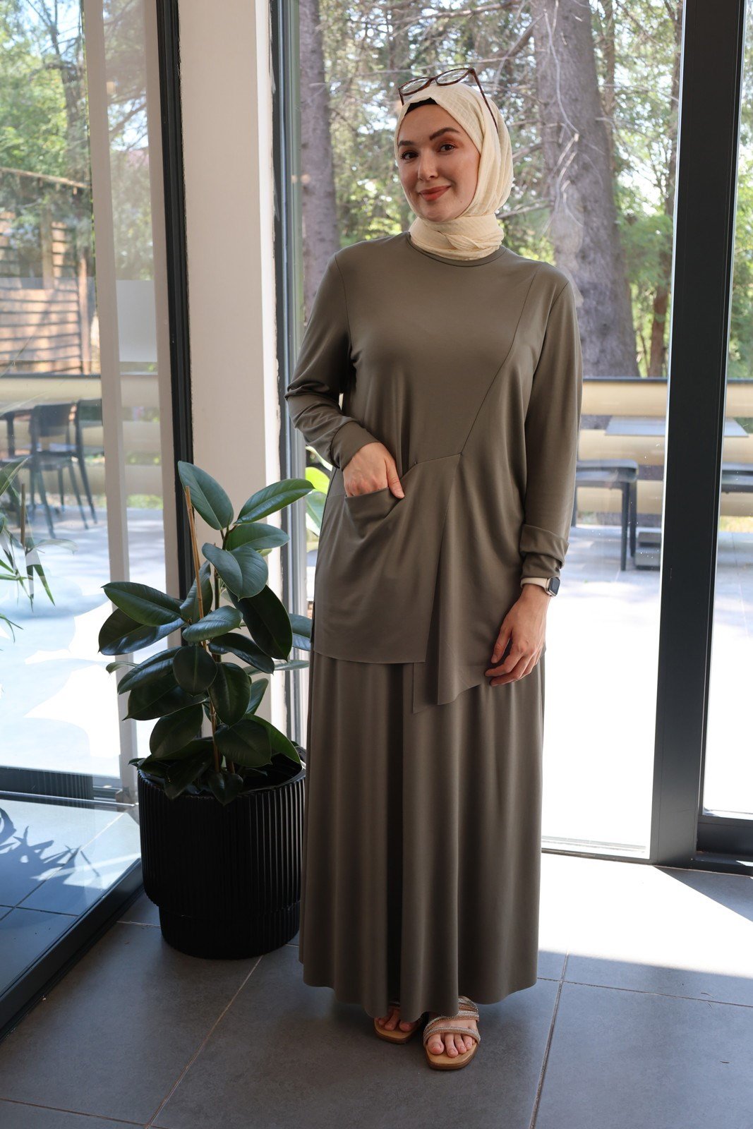 Lina Etek Takım - Haki