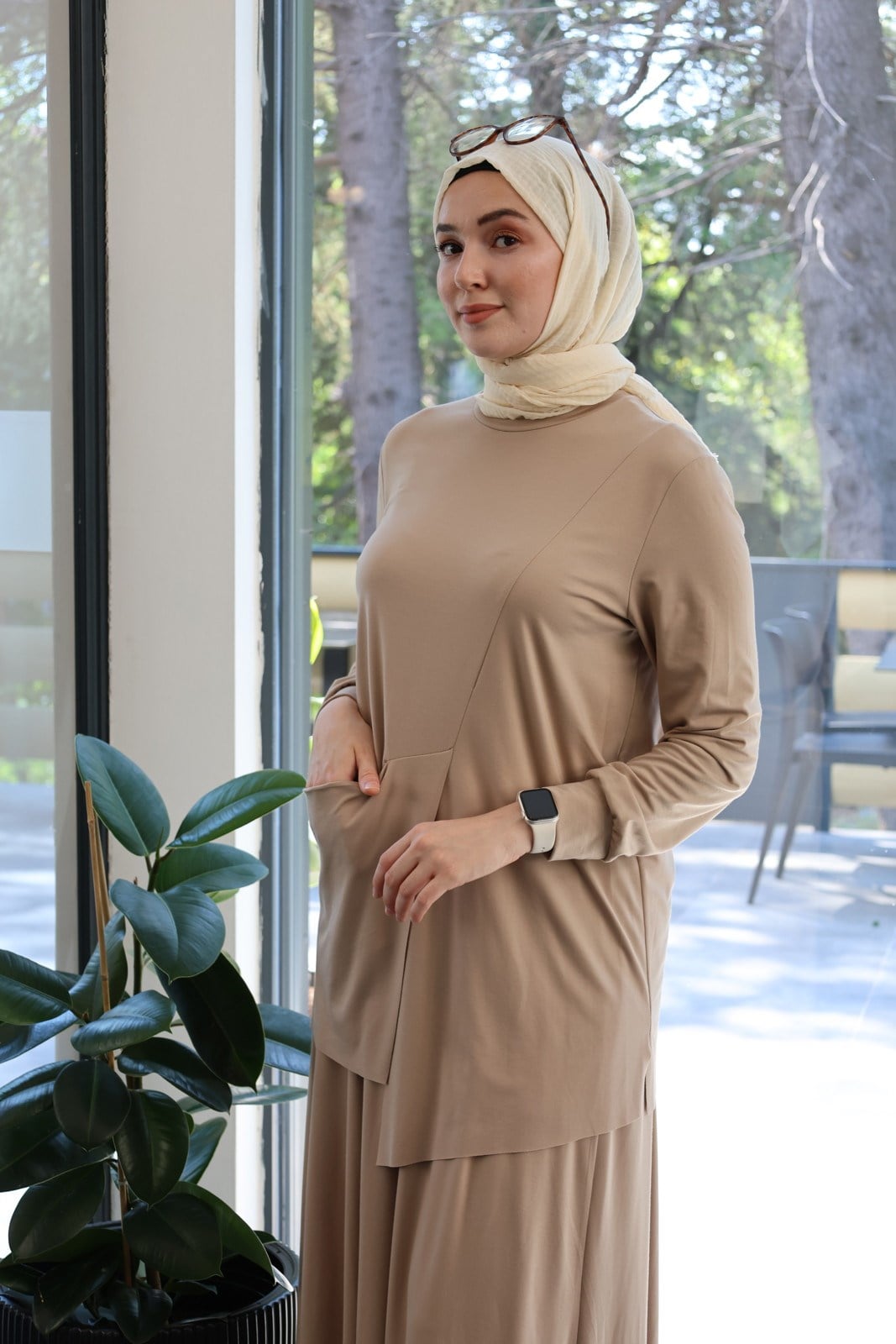 Lina Etek Takım - Krem