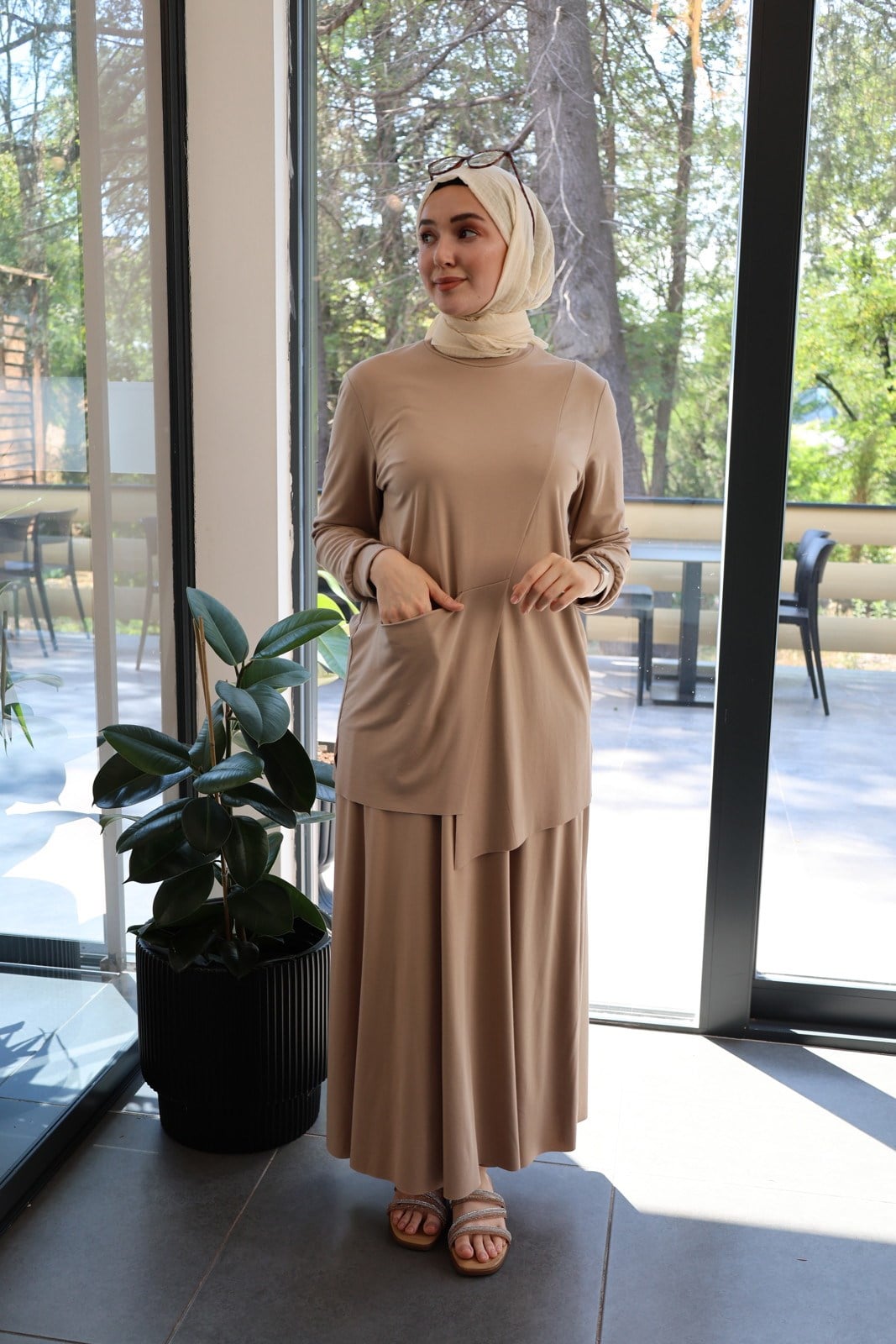 Lina Etek Takım - Krem