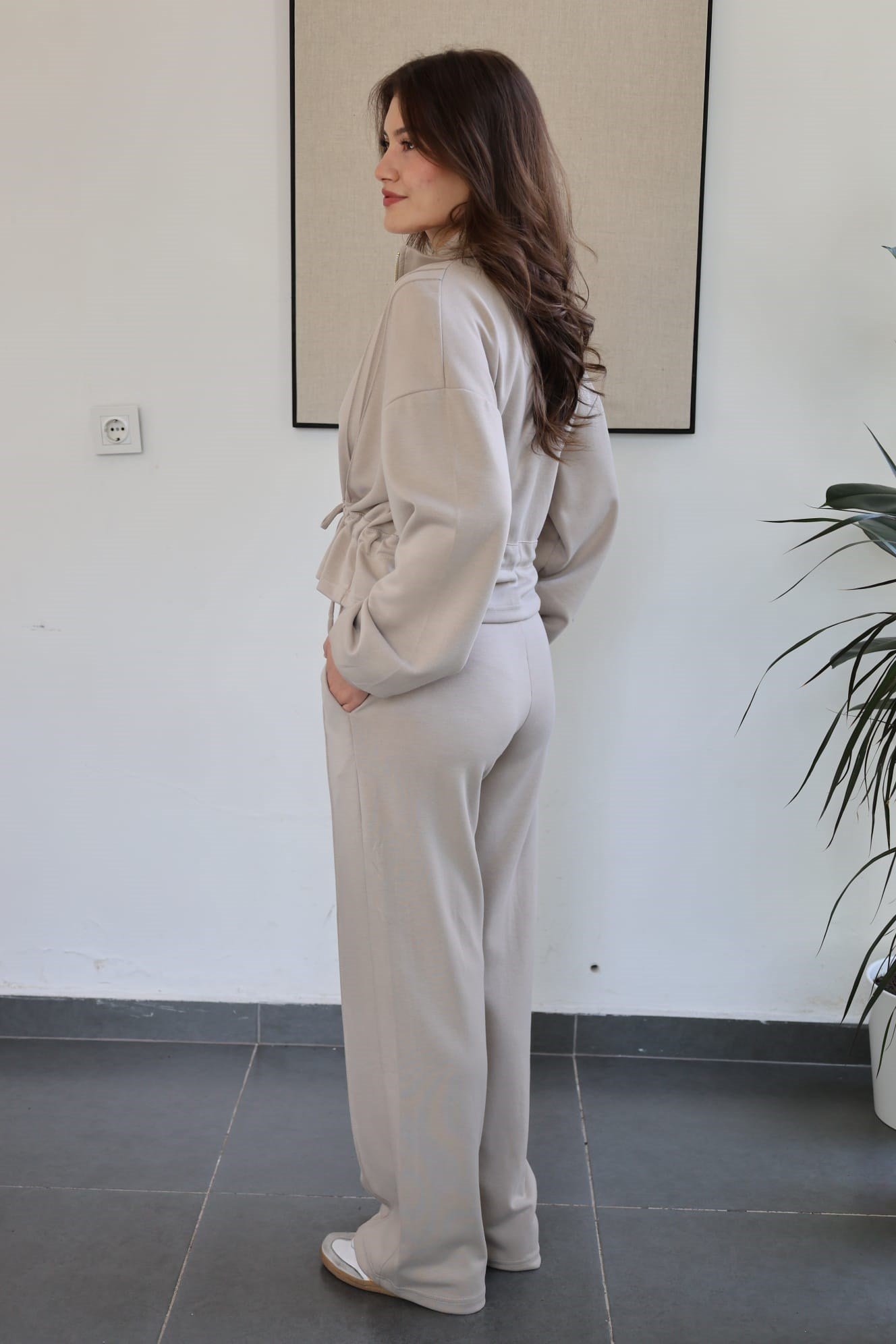 Modal Kumaş Bel Büzgülü Eşofman Takımı