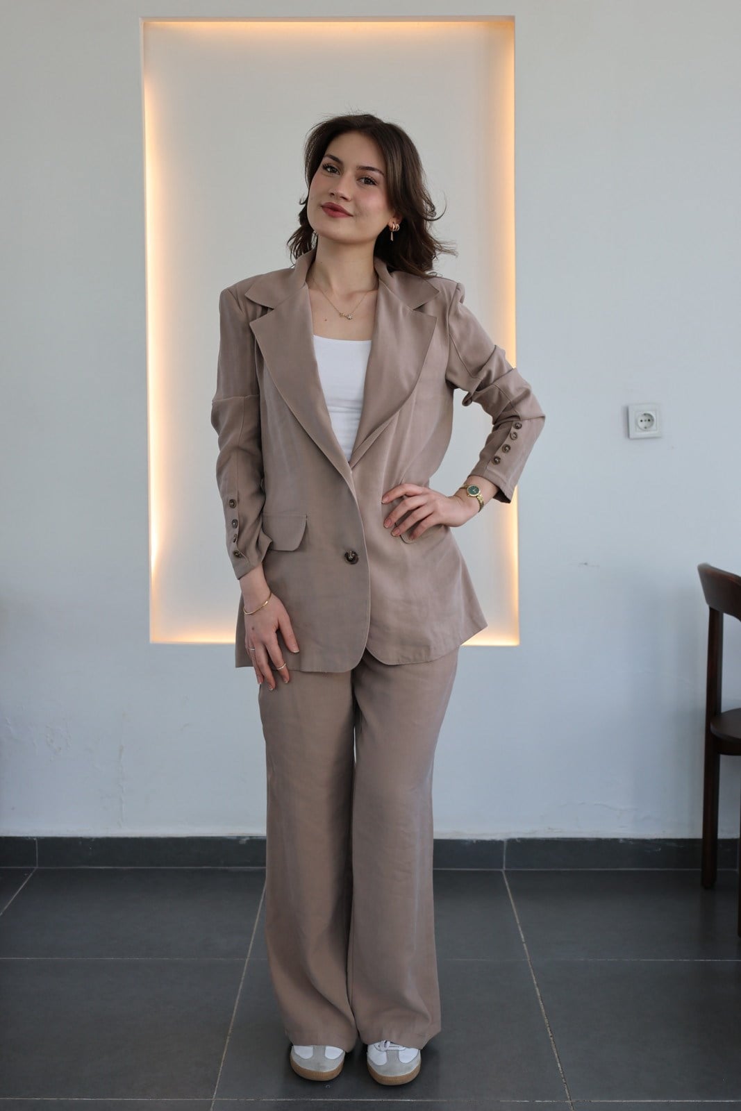 Modal Kumaş Ceketli Takım