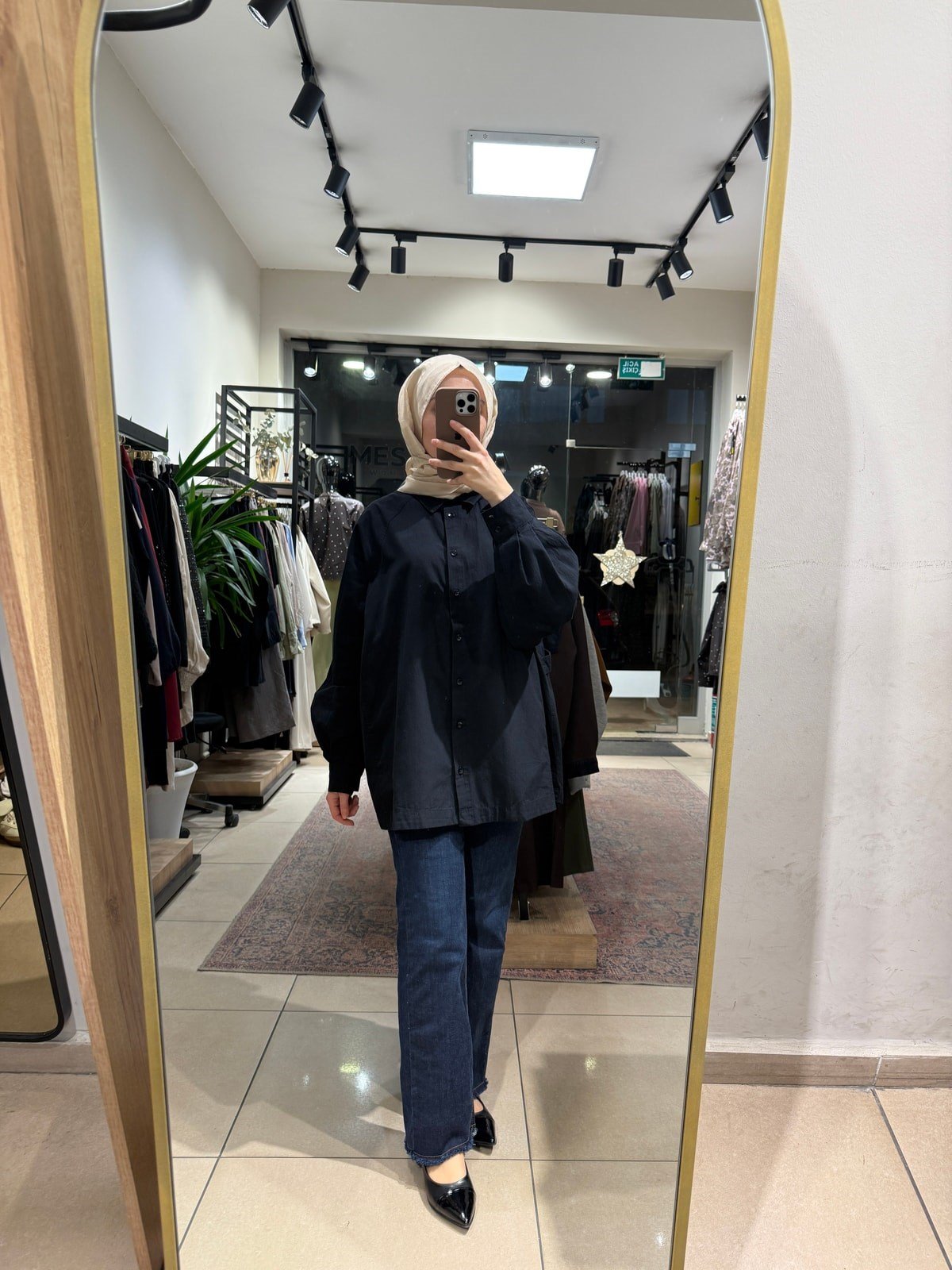 Oversize Tasarım Gömlek - Siyah