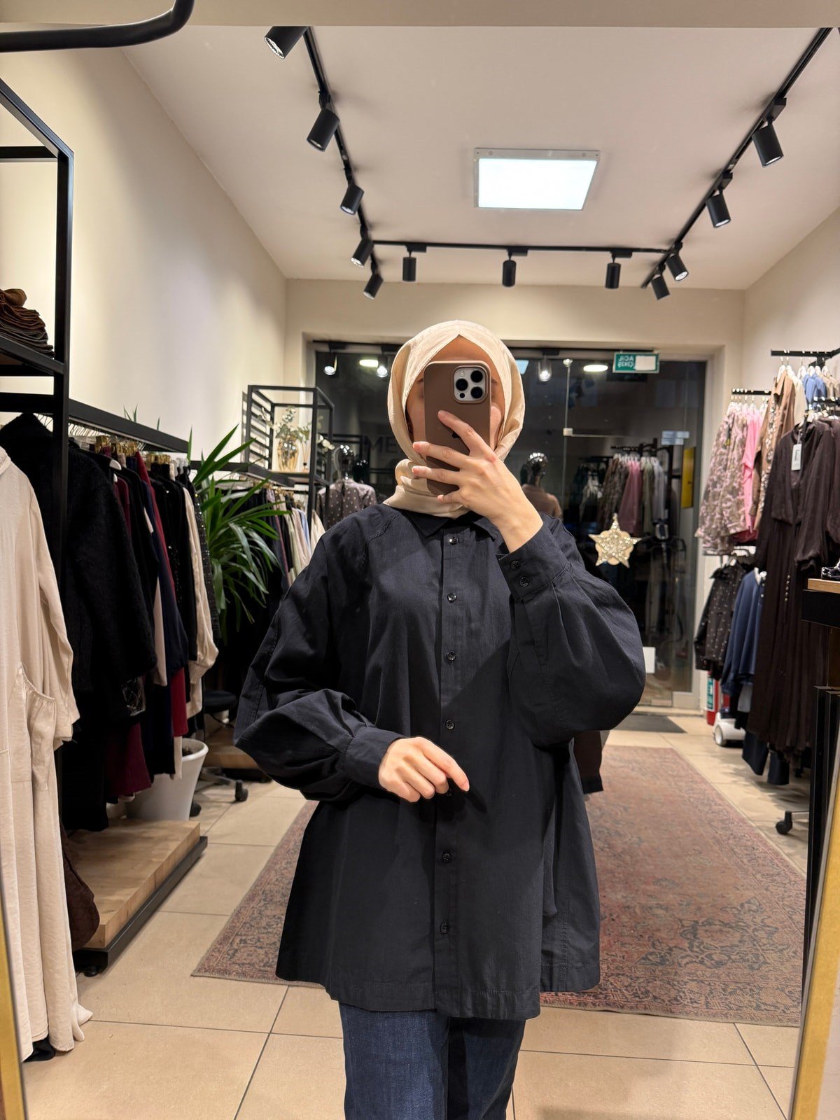 Oversize Tasarım Gömlek - Siyah
