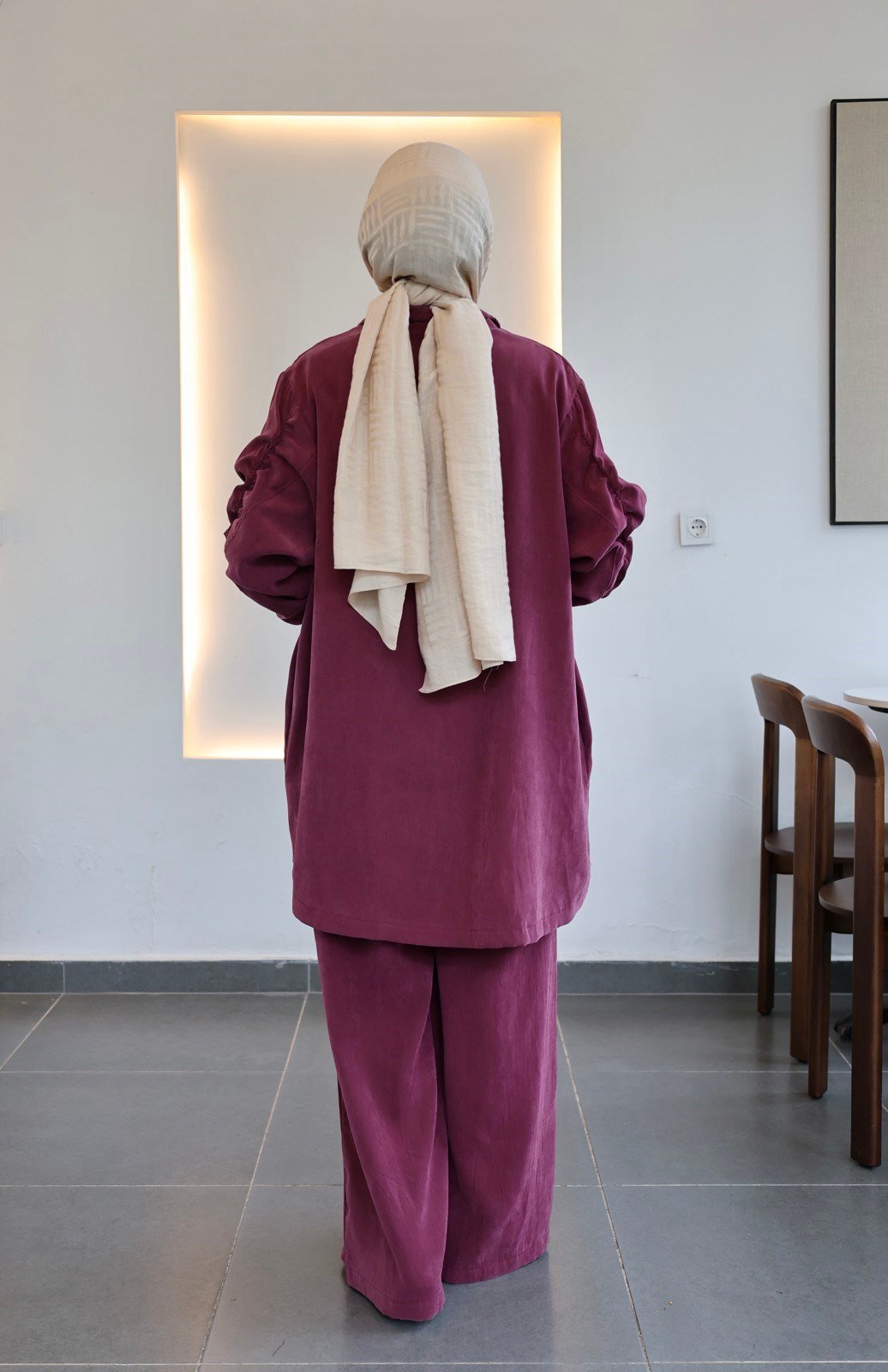 Qupra Bol Paça Fermuarlı Takım - Bordo