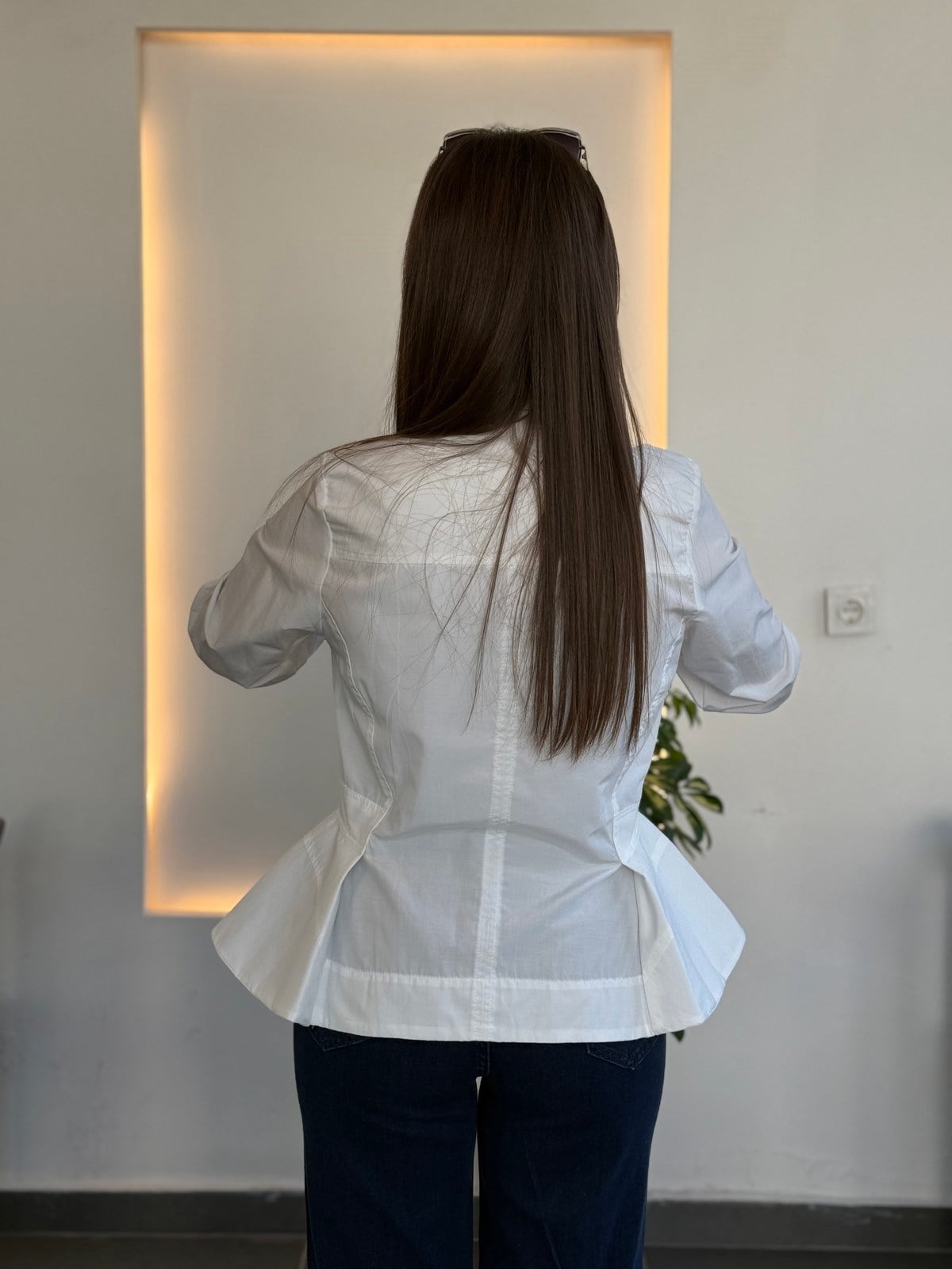 Tasarım Premium Gömlek - Beyaz