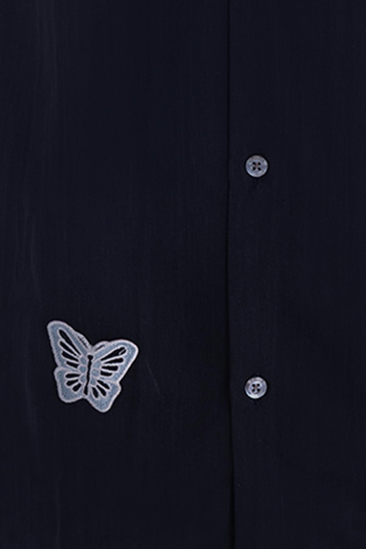 APAŞ YAKA ERKEK GÖMLEK Siyah - Sabri Özel