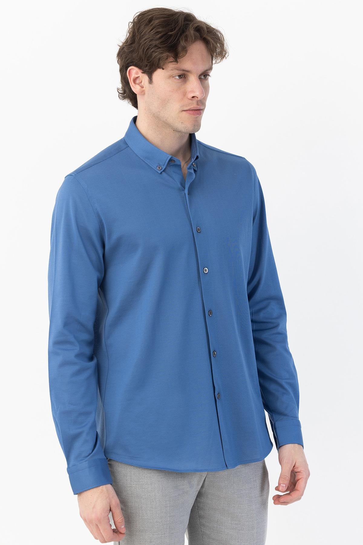 Erkek Gömlek Açık Lacivert - Sabri Özel
