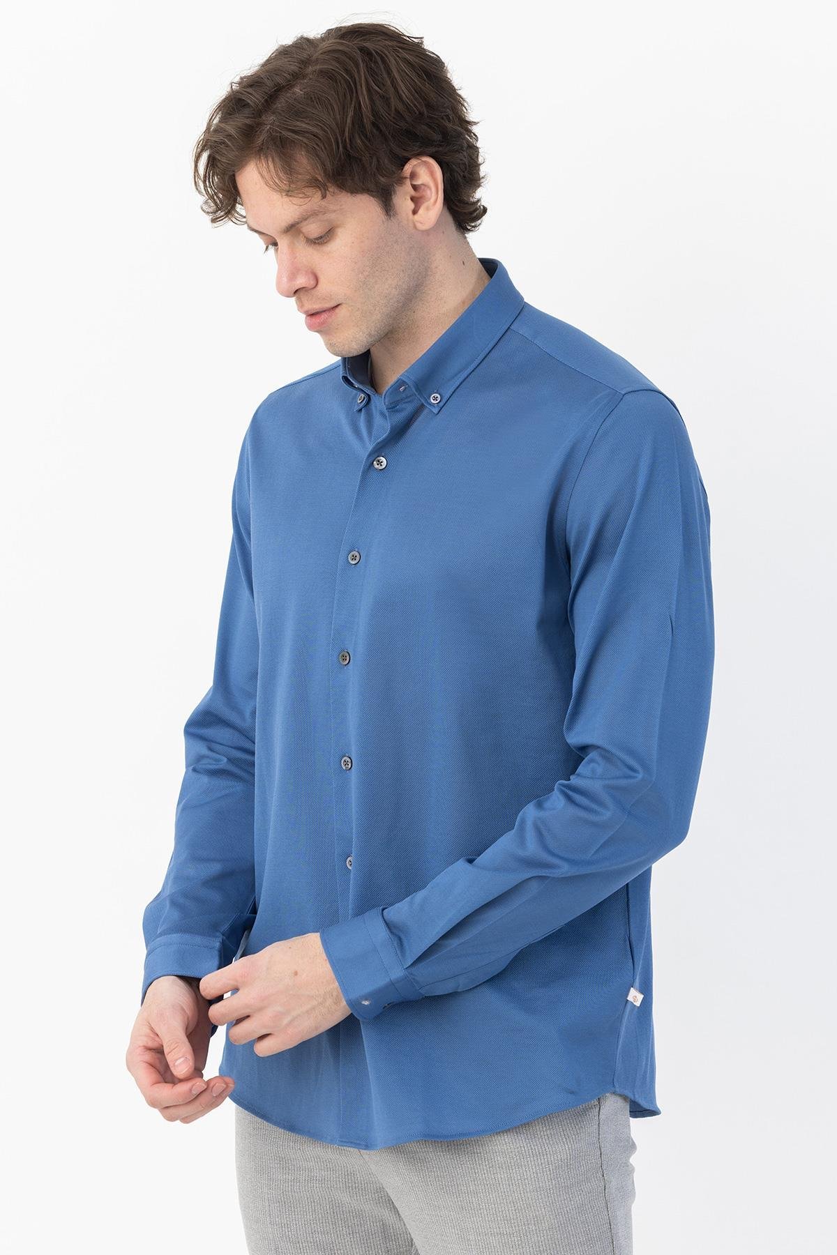 Erkek Gömlek Açık Lacivert - Sabri Özel