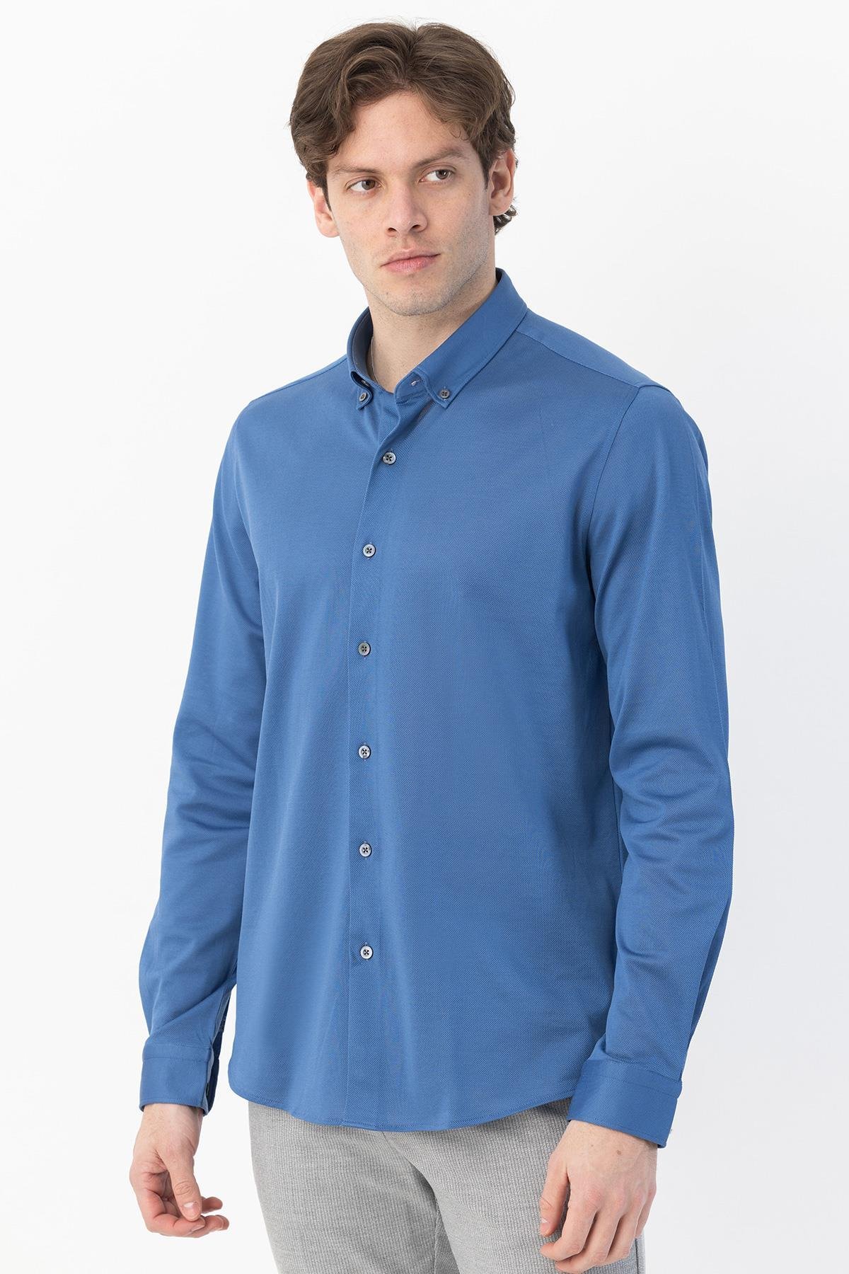 Erkek Gömlek Açık Lacivert - Sabri Özel