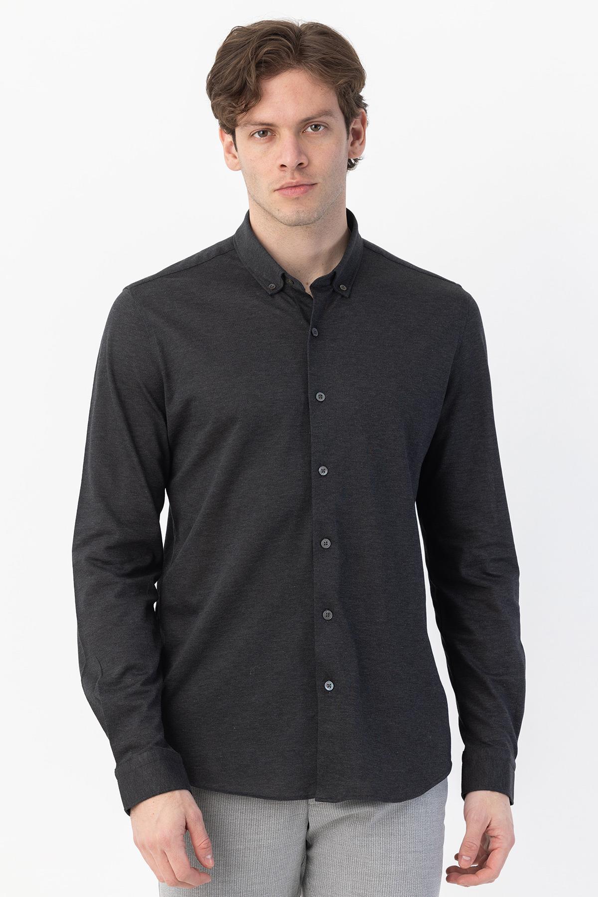 Erkek Gömlek Antrasit - Sabri Özel