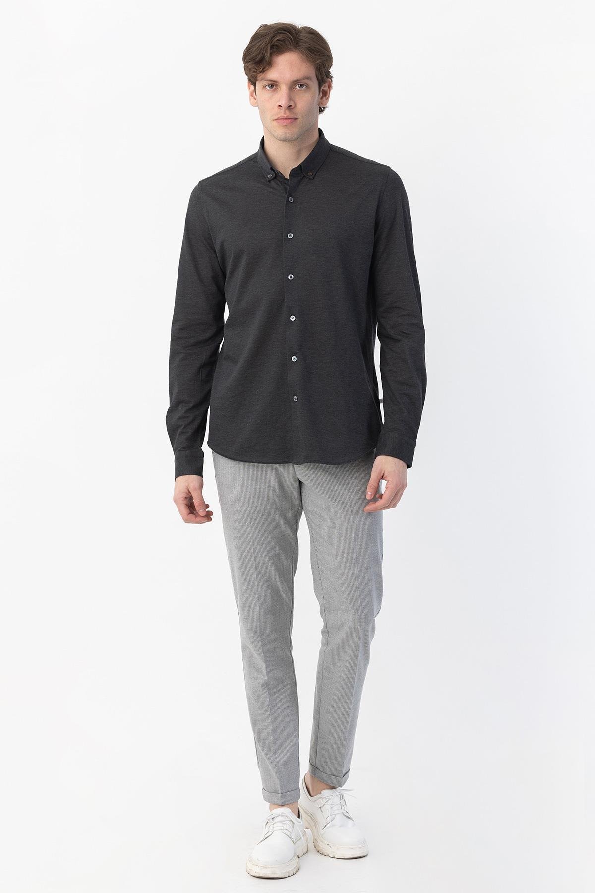 Erkek Gömlek Antrasit - Sabri Özel