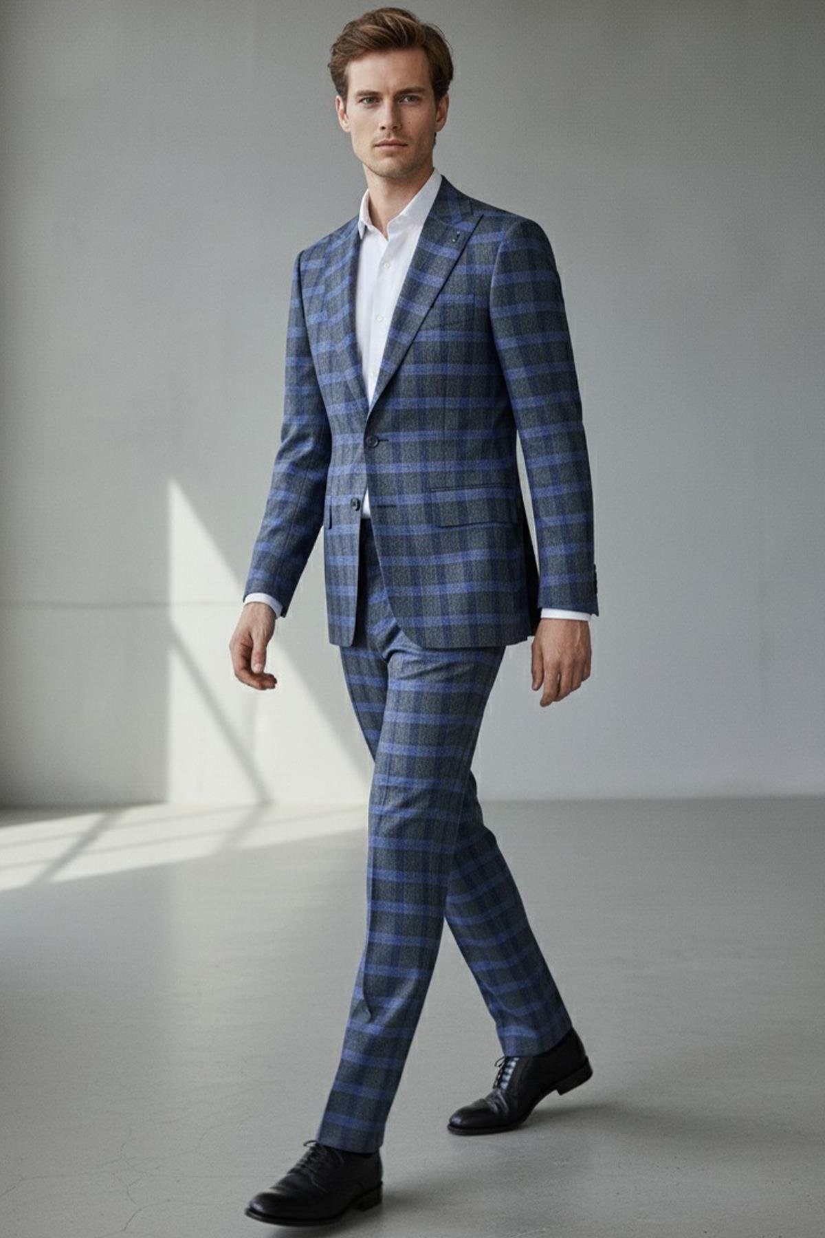 Erkek Takım Elbise Koyu Gri - Sabri Özel