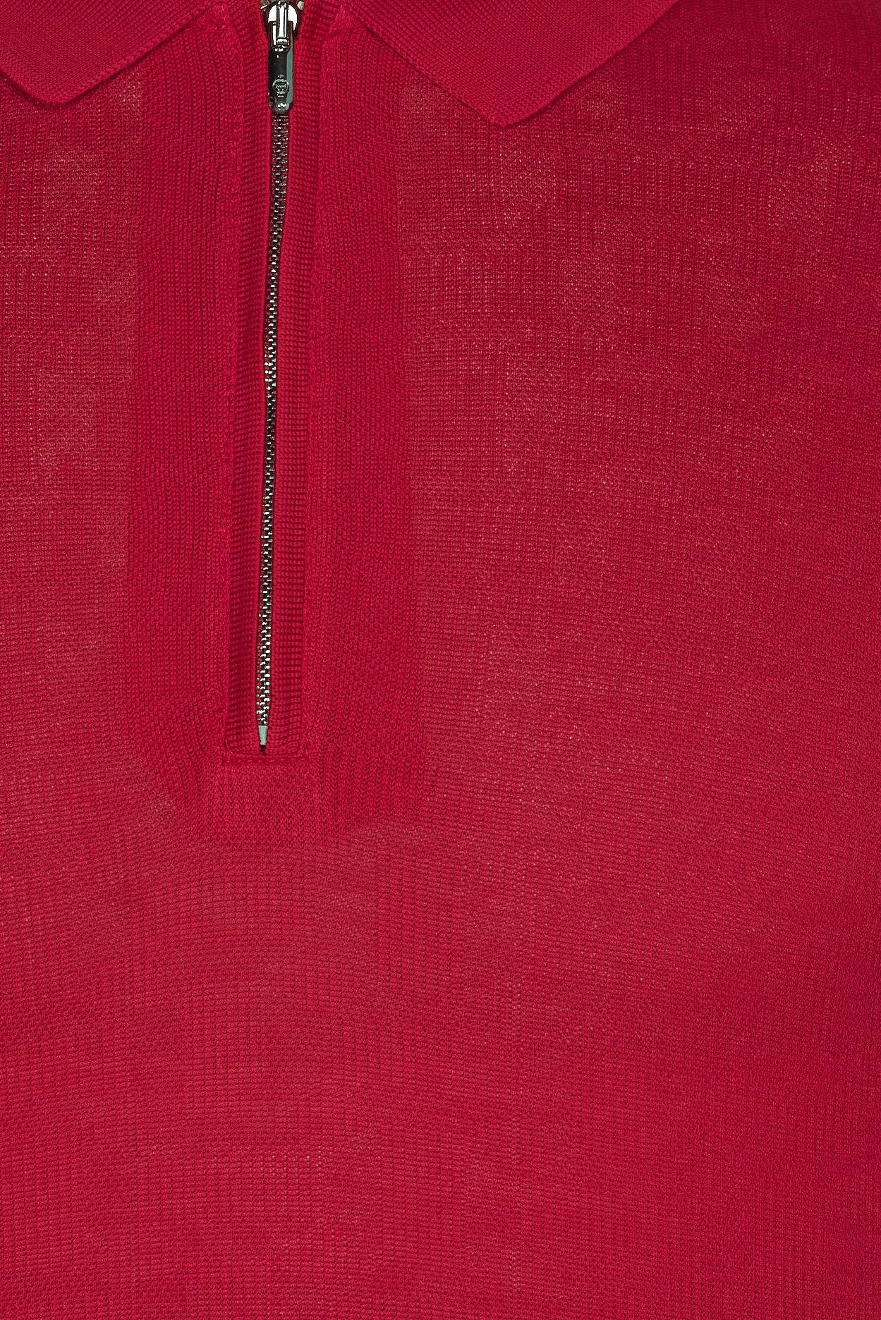 FERMUARLI  POLO YAKA ERKEK T-SHIRT Kırmızı - Sabri Özel