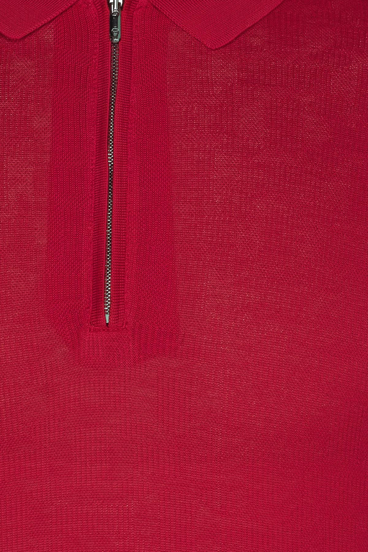 FERMUARLI  POLO YAKA ERKEK T-SHIRT Kırmızı - Sabri Özel