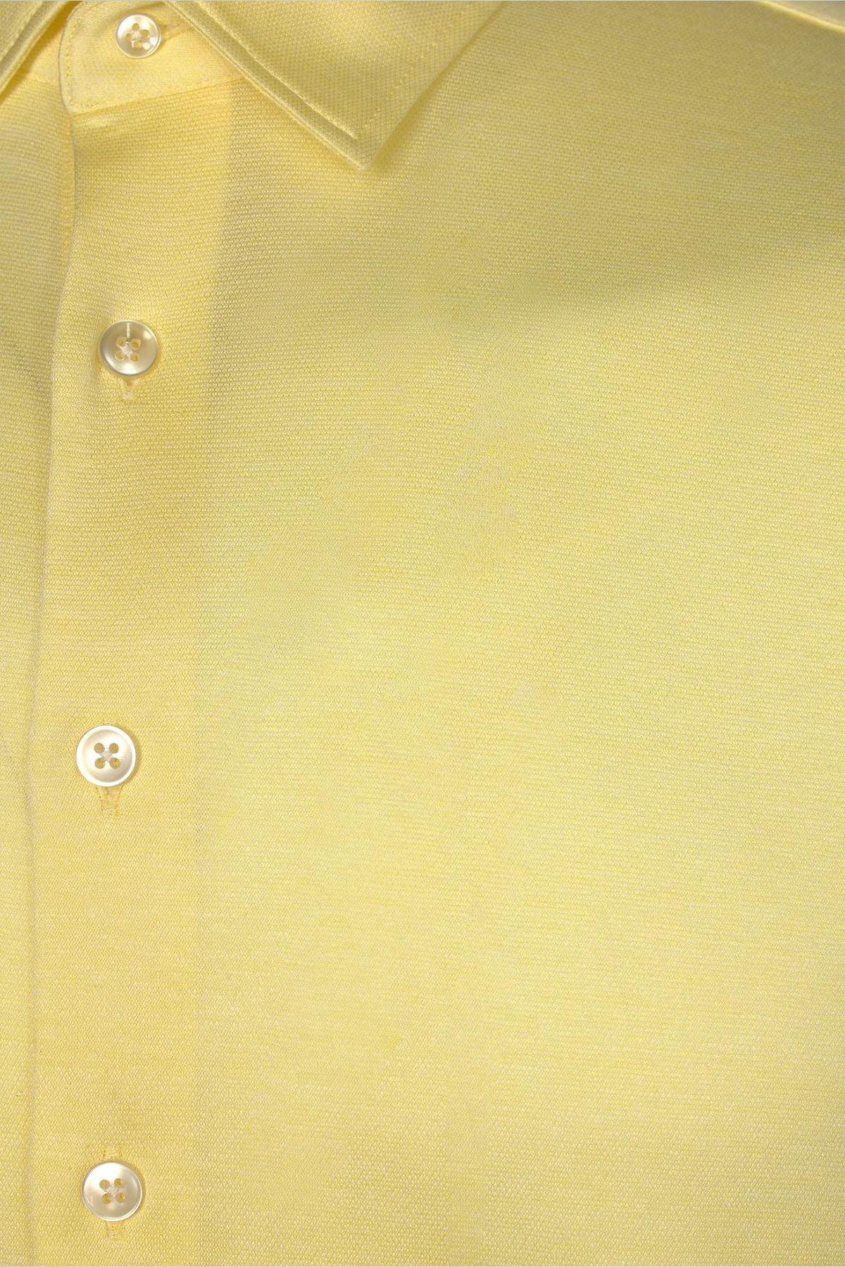 ÖRME ERKEK GÖMLEK Sarı - Sabri Özel