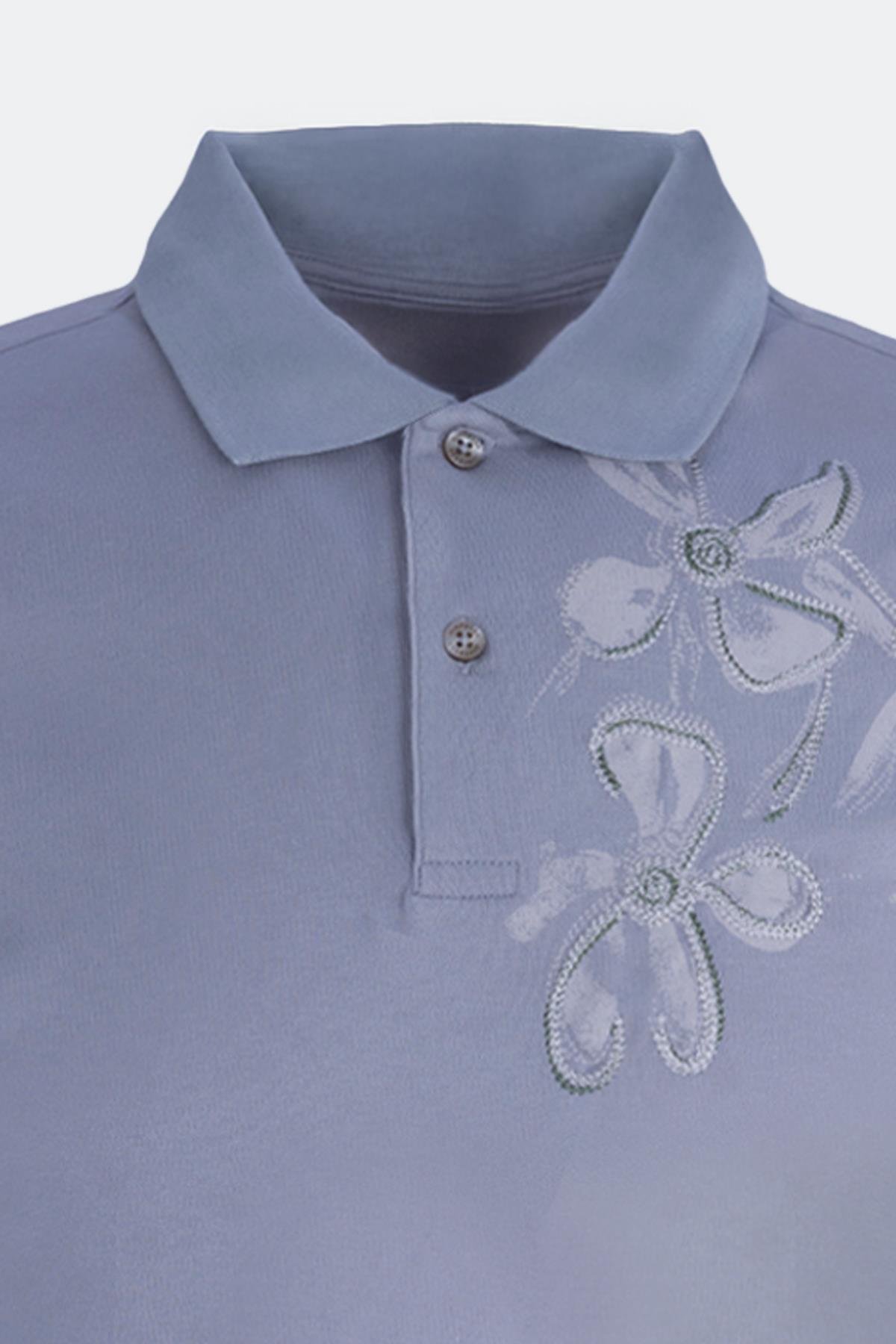 Polo Yaka Erkek T-Shirt Gri - Sabri Özel