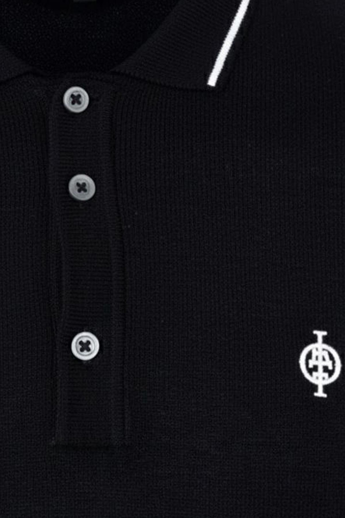 Triko Polo Yaka T-shirt Siyah - Sabri Özel