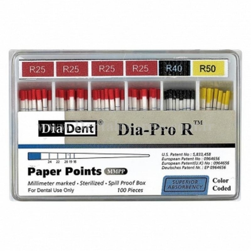Diadent Dia-Pro R Paper Points - Resiproc Kanal Eğeleri İçin
