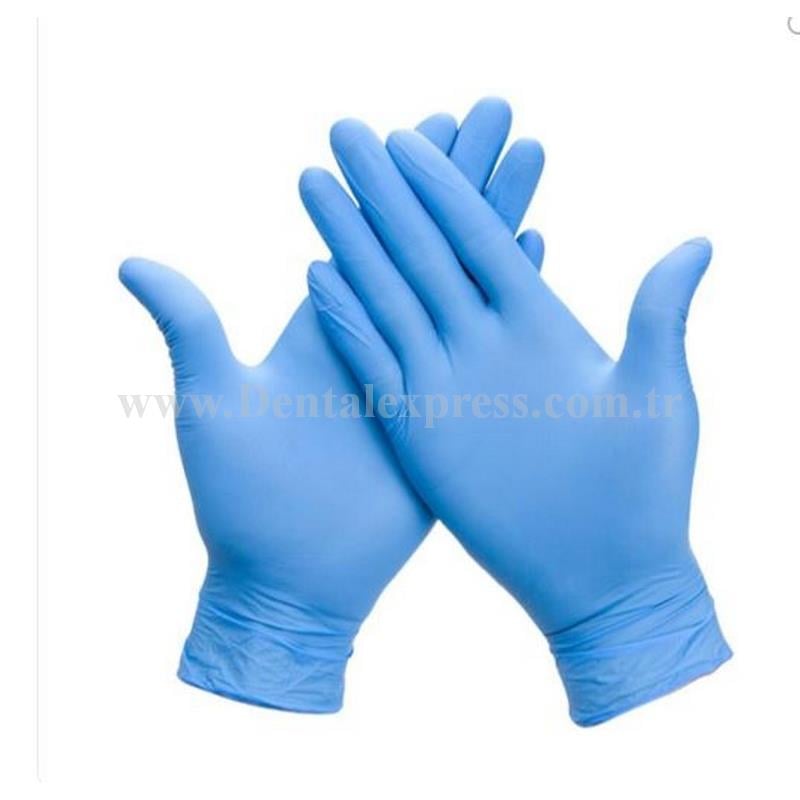 Mavi Nitril Muayene Eldiveni (Pudrasız) - Lateks İçermez (Small,Medium ve Large)