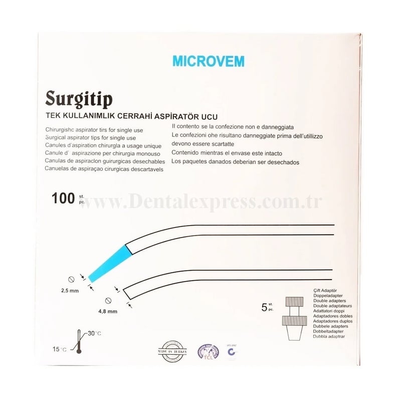 Microvem Cerrahi Aspiratör Ucu 100 Adet