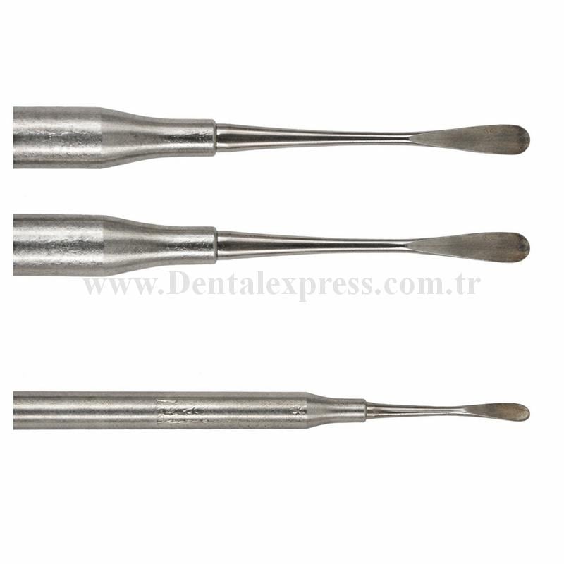 Savana Doğrusal Oval/Oval Periost Elevatörü 3,3mm/2,8mm 18cm